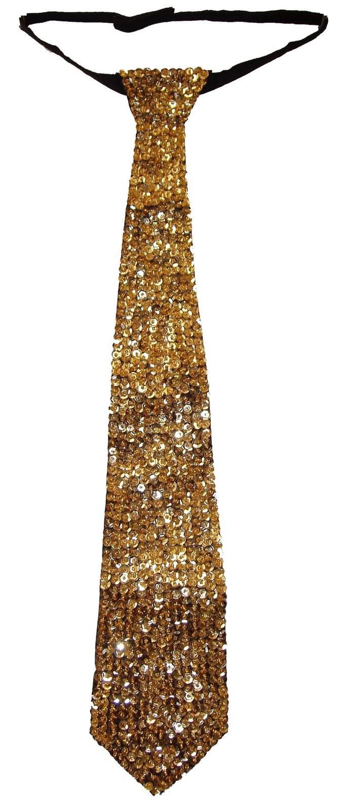 Designer Sequin Neck Tie GOLD for KIDS Size ONE SIZE - 1 Thumbnail