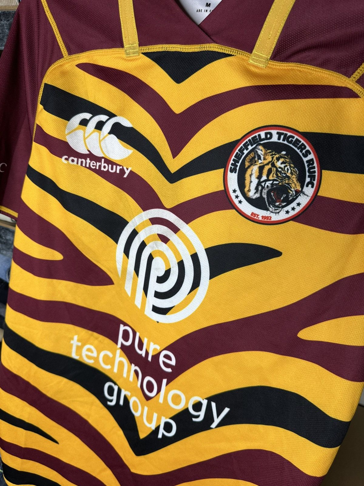 Canterbury of New Zealand Canterbury Sheffield Tigers RUFC Rugby Jersey Shirt Men's M Size US M / EU 48-50 / 2 - 2 Thumbnail