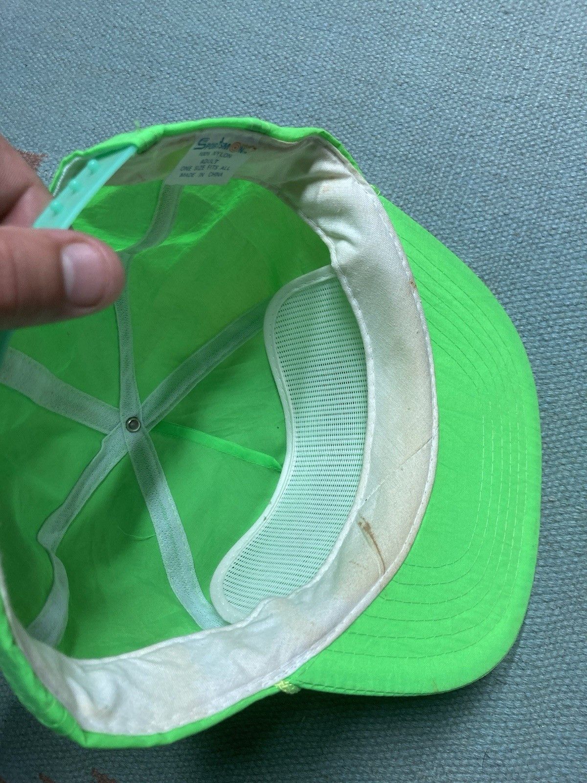Vintage Vintage SnapBack hat discount tire Michelin neon green nylon Size ONE SIZE - 6 Thumbnail