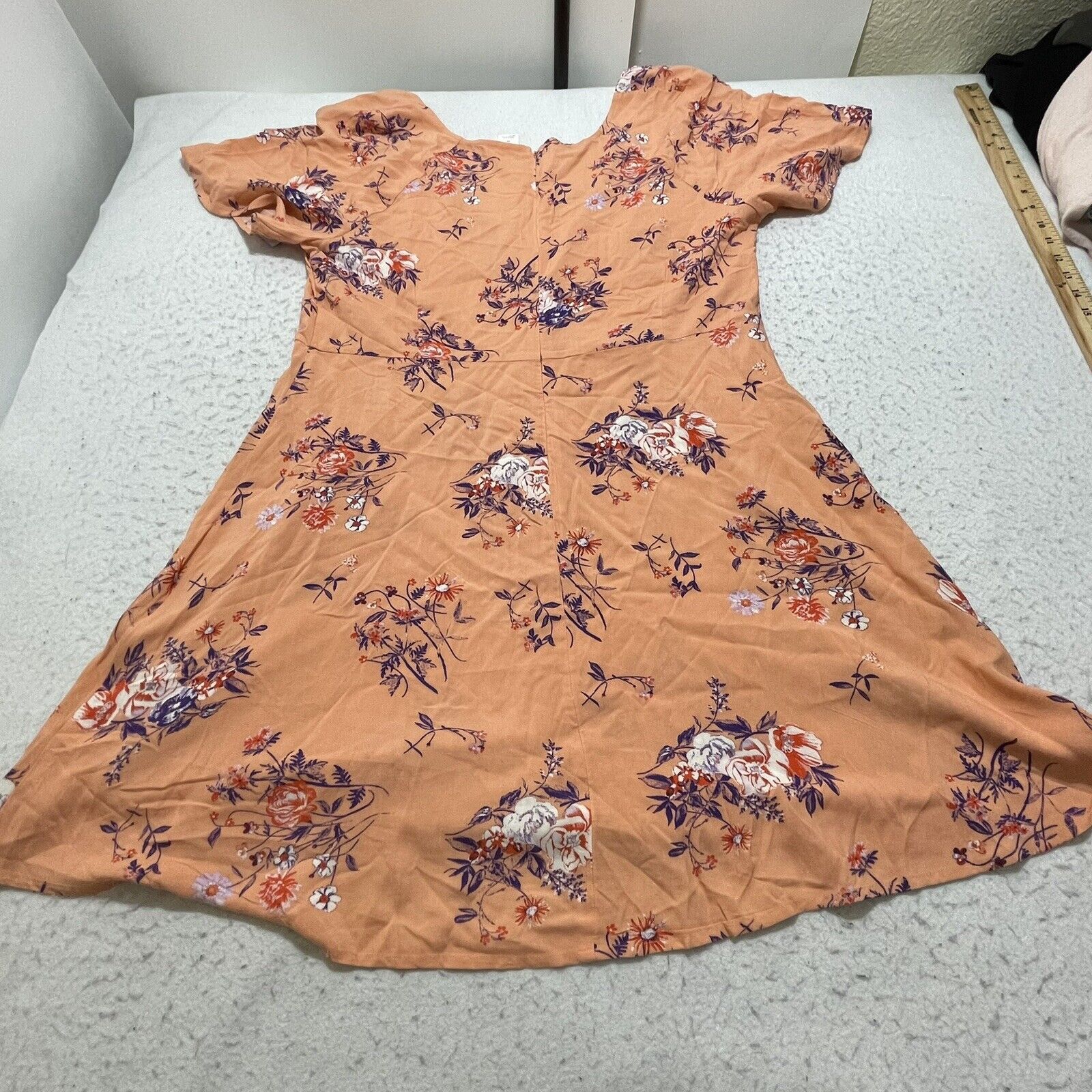 Nordstrom Abound Skater Dress Coral Aster Bouquet Pink Size XL / US 12-14 / IT 48-50 - 13 Thumbnail