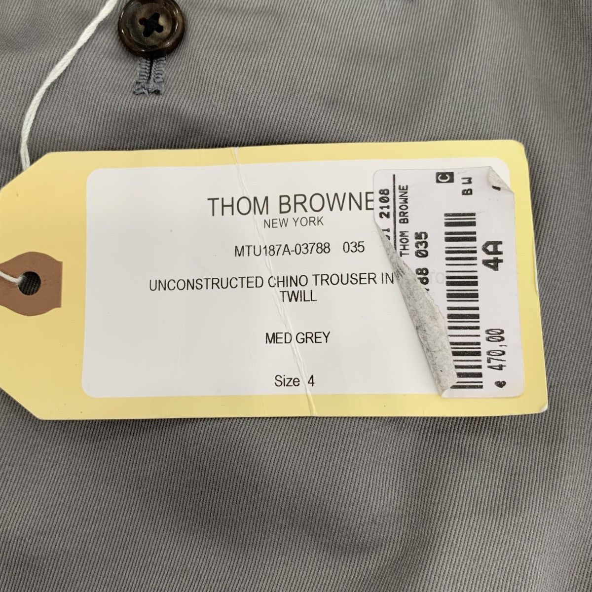 Thom Browne Thom Browne Grey Cotton Casual Suit Pants K26WX Size US 36 / EU 52 - 7 Thumbnail