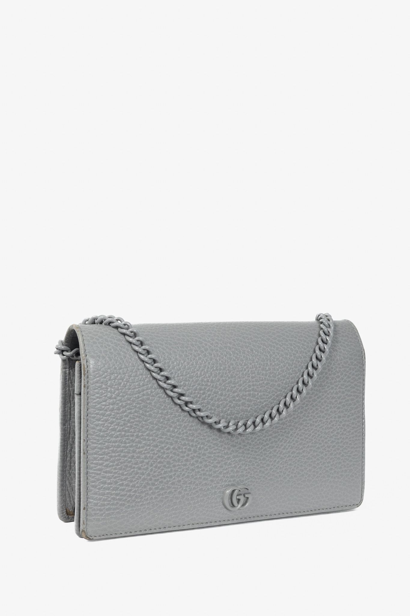 Gucci Gucci Marmont Grey Leather GG Wallet-on-Chain Size ONE SIZE - 2 Thumbnail