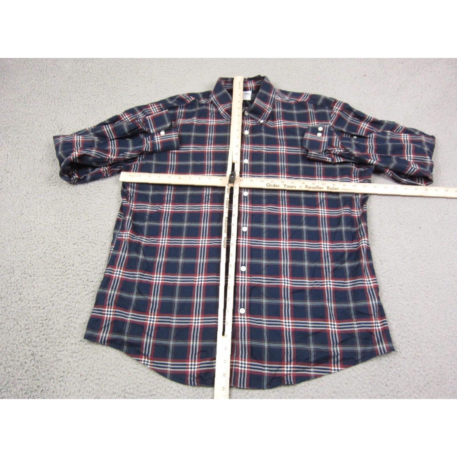 Brooks Brothers Brooks Brothers Shirt XL Adult Blue Check Supima Cotton Stretch Button-Up Long Sleeve Collared Non-Iron Regular Mens Size US XL / EU 56 / 4 - 7 Thumbnail