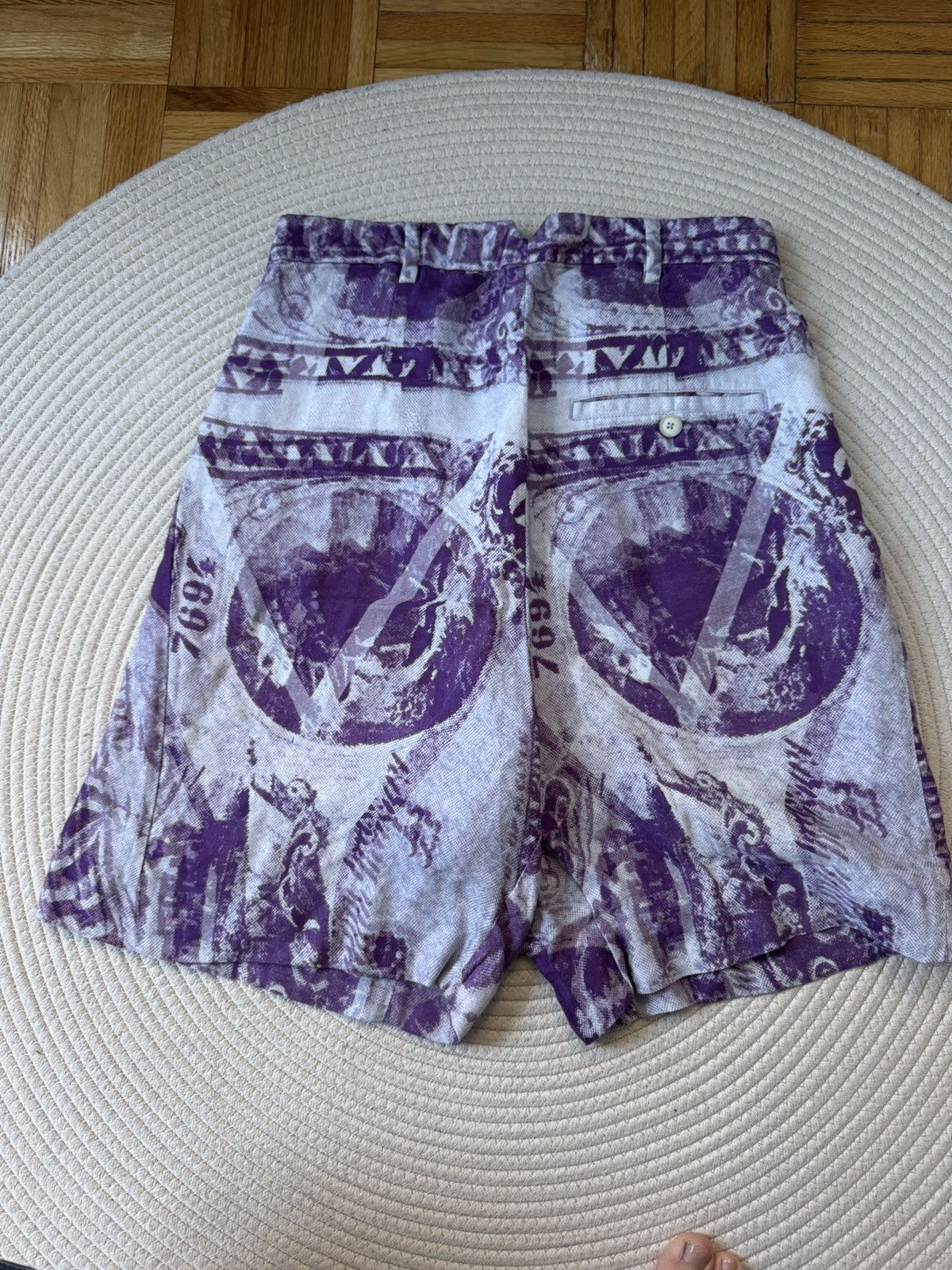 Acne Studios Acne Studios silk lined printed short purple size 32 Size 26" / US 2 / IT 38 - 3 Thumbnail