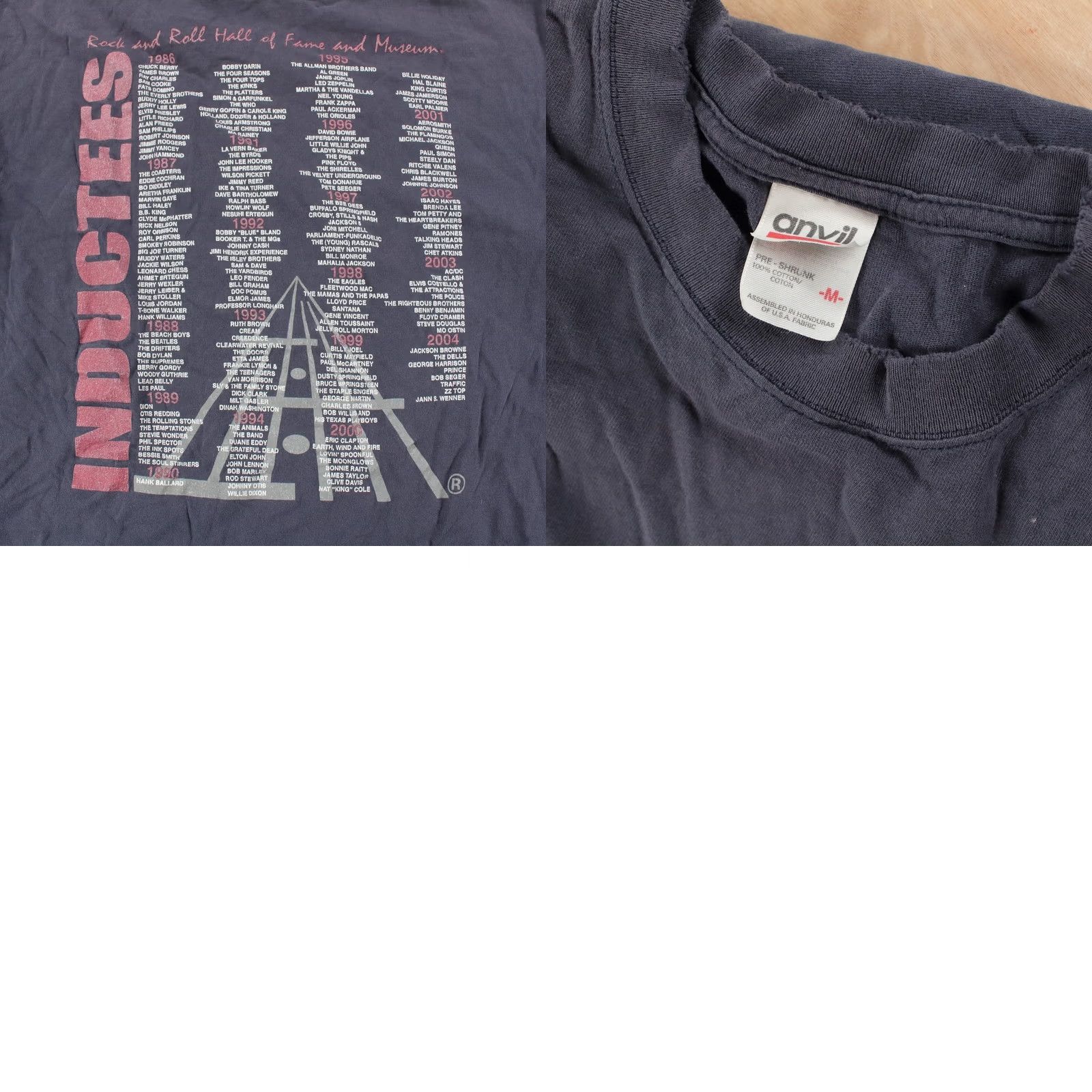 Anvil vtg Rock and Roll Hall of Fame Museum Cleveland long sleeve t-shirt MEDIUM Mens Blue VINTAGE Size US M / EU 48-50 / 2 - 8 Thumbnail