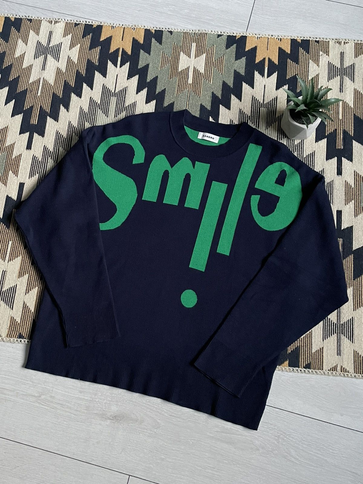 Sandro Sandro Smile Logo Sweater Size S / US 4 / IT 40 - 3 Thumbnail