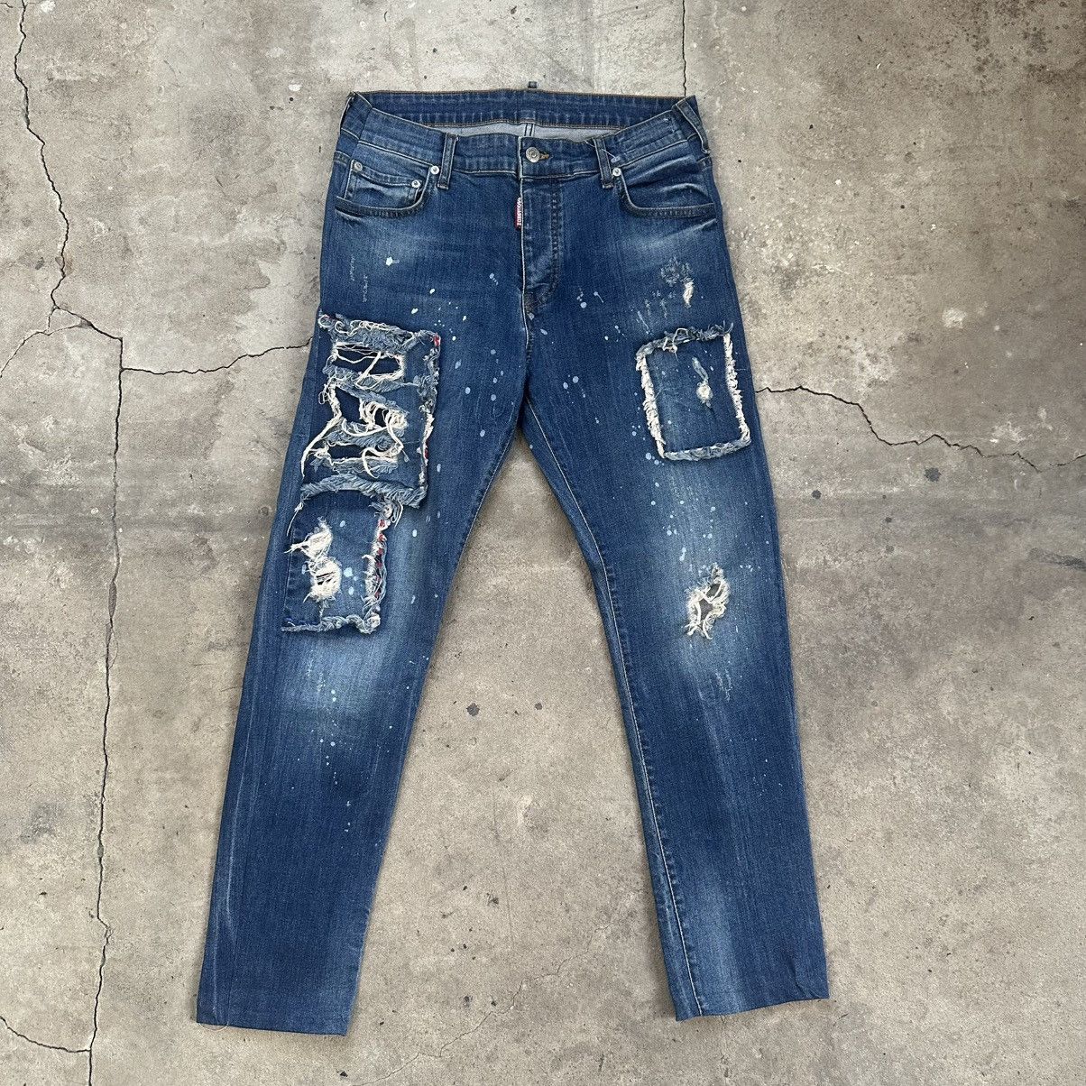 Dsquared2 Dsquared2 2014 patchwork Distressed Jeans Made In Italy Size US 32 / EU 48 - 1 Thumbnail