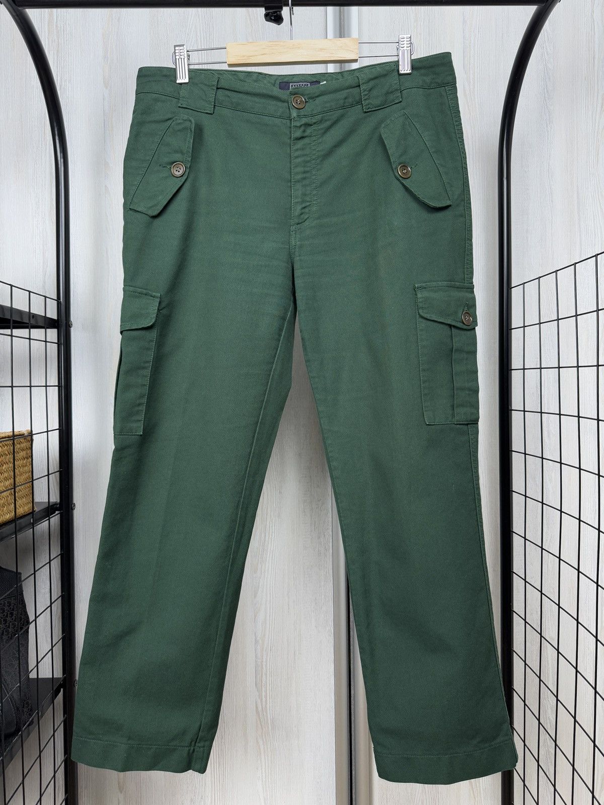 Aspesi Aspesi Blu vintage green cargo utility y2k pants Size 32" / US 10 / IT 46 - 2 Thumbnail