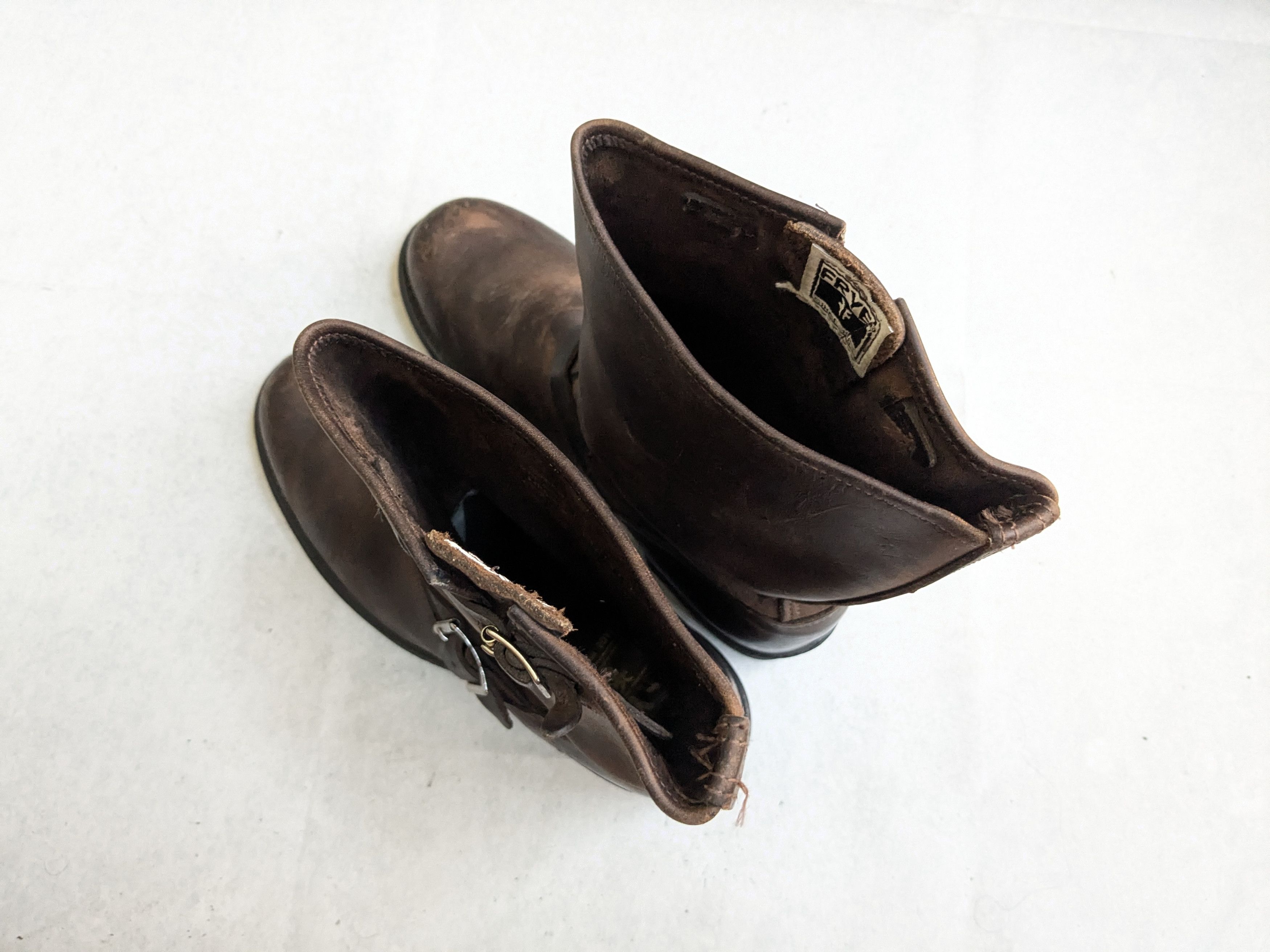 Frye Frye Harness Brown Leather 10.5 M Leather Buckle Punk Size US 10.5 / EU 43-44 - 15 Thumbnail