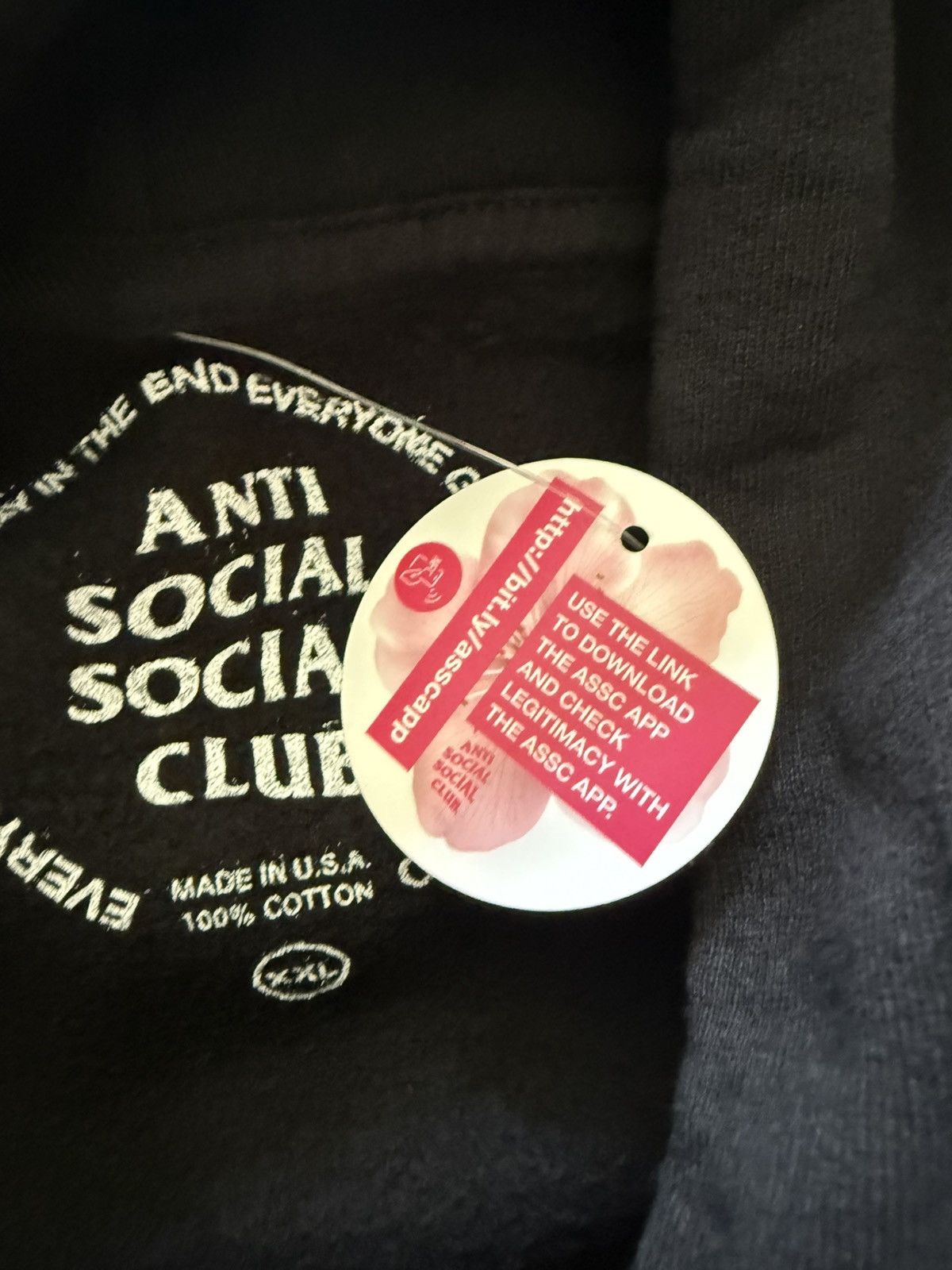 Anti Social Social Club × Fragment Design Anti Social Social Club x Fragment Hoodie Black Grey XXL Size US XXL / EU 58 / 5 - 4 Thumbnail