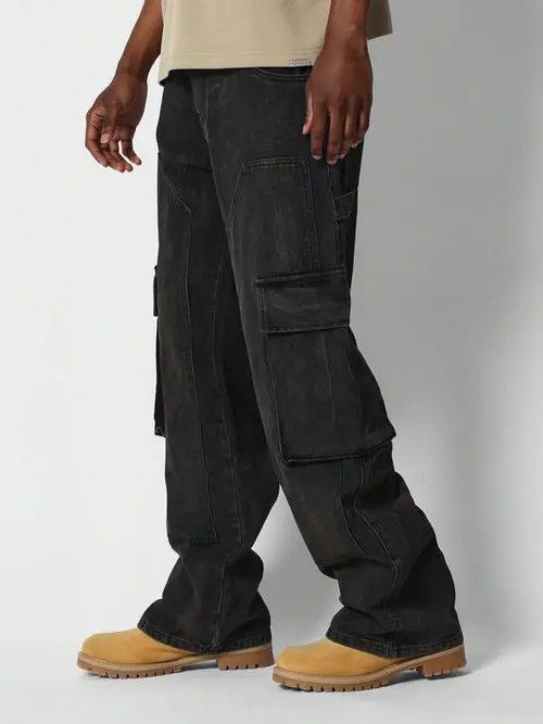 Jean Cargo Jeans Denim Baggy Washed Size US 32 / EU 48 - 2 Thumbnail