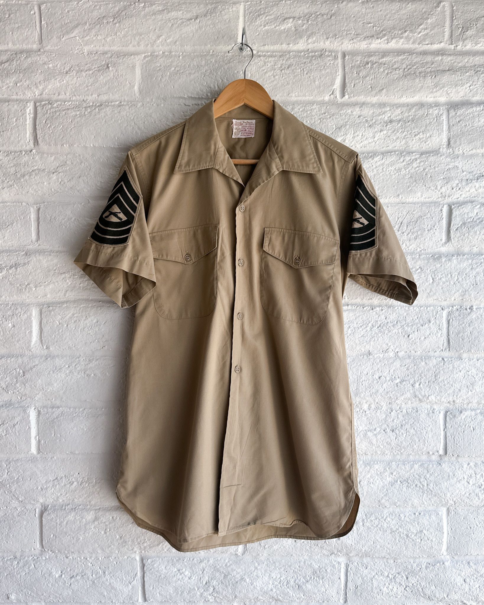 Vintage Vintage 1960s USMC Sergeant Charlie Shirt Uniform Men's M Size US M / EU 48-50 / 2 - 1 Thumbnail