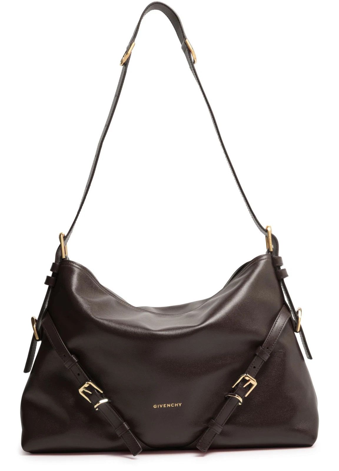 Givenchy GIVENCHY Voyou Med Choc Leather Shoulder New Auth Size ONE SIZE - 1 Thumbnail