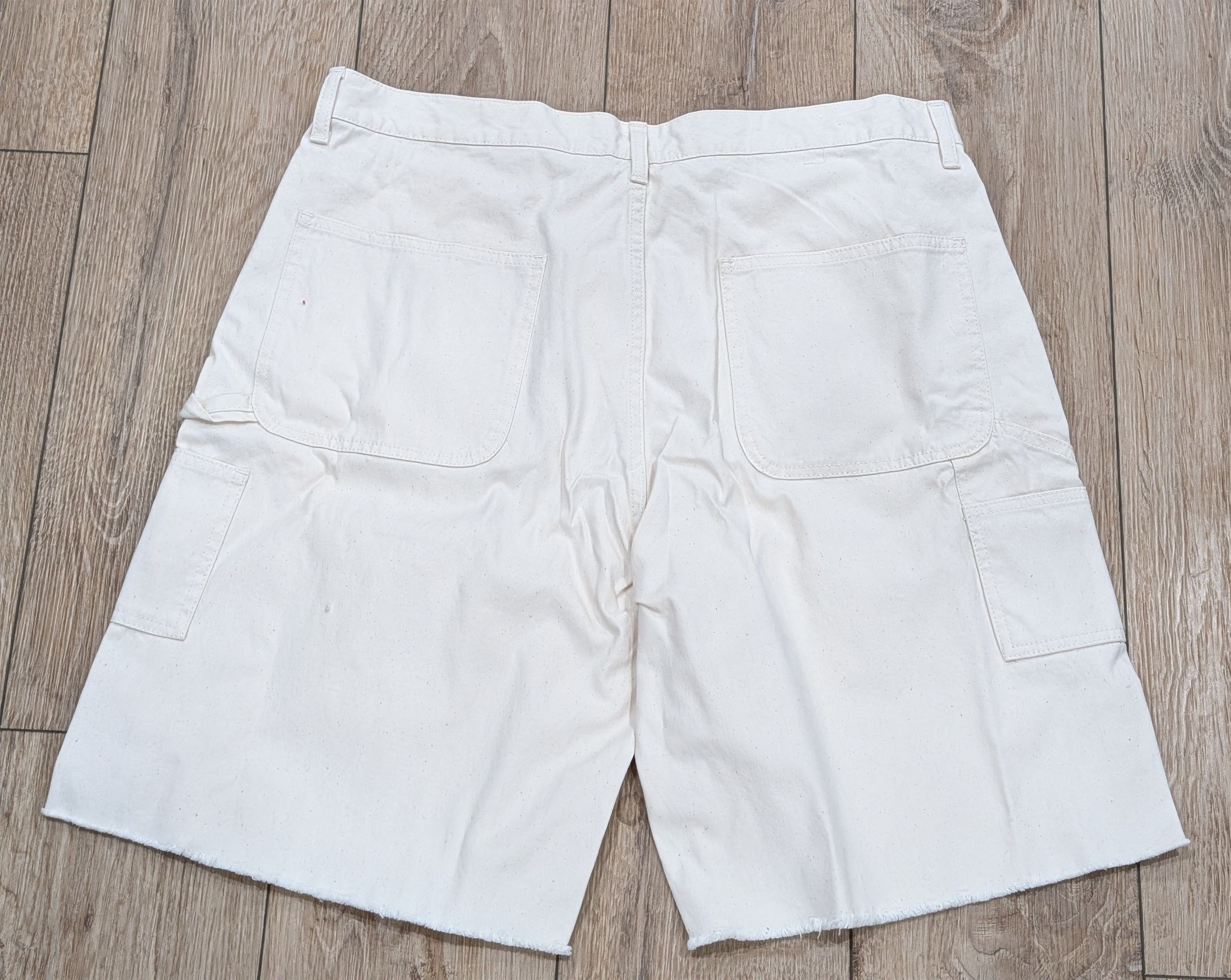 John Elliott John Elliott Cut-Off Cotton Work Shorts Natural Small Size US 30 / EU 46 - 3 Thumbnail