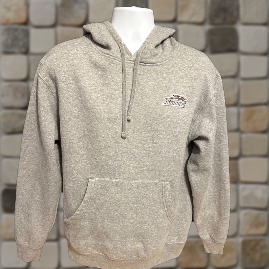 Vintage VTG St Bonaventure Bonnies Hoodie Adult Medium Heather Gray Drawstrings Pocket Size US M / EU 48-50 / 2 - 1 Thumbnail