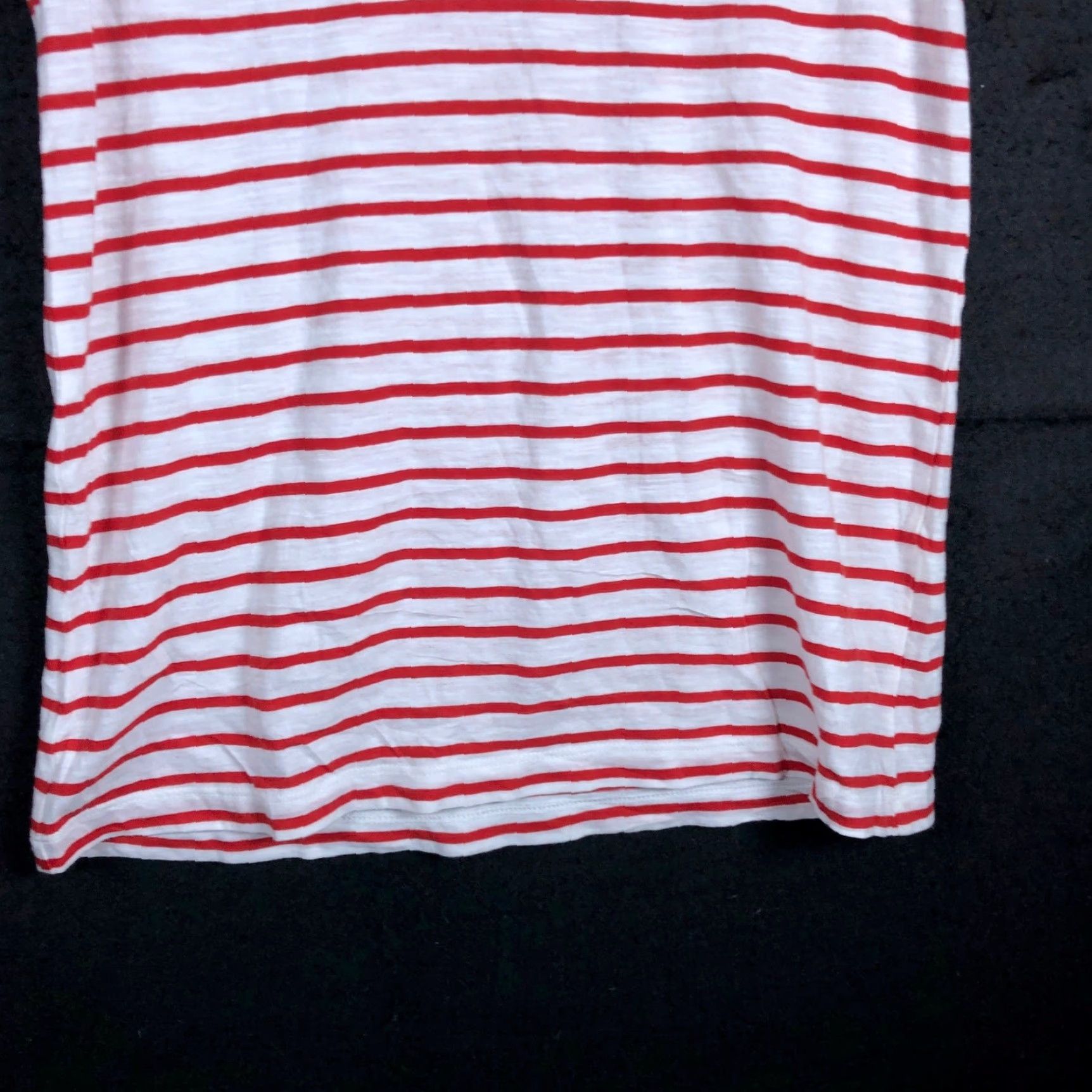 Madewell VINTAGE Madewell Womens Shirt White Red Stripe V Neck Tank Lightweight Casual XS Size XS / US 0-2 / IT 36-38 - 3 Thumbnail