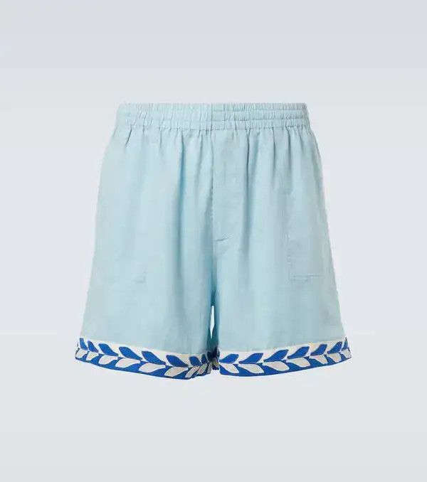 Bode o1mle0226 Seedling Stripe Shorts in Blue Size US 38 / EU 54 - 1 Thumbnail