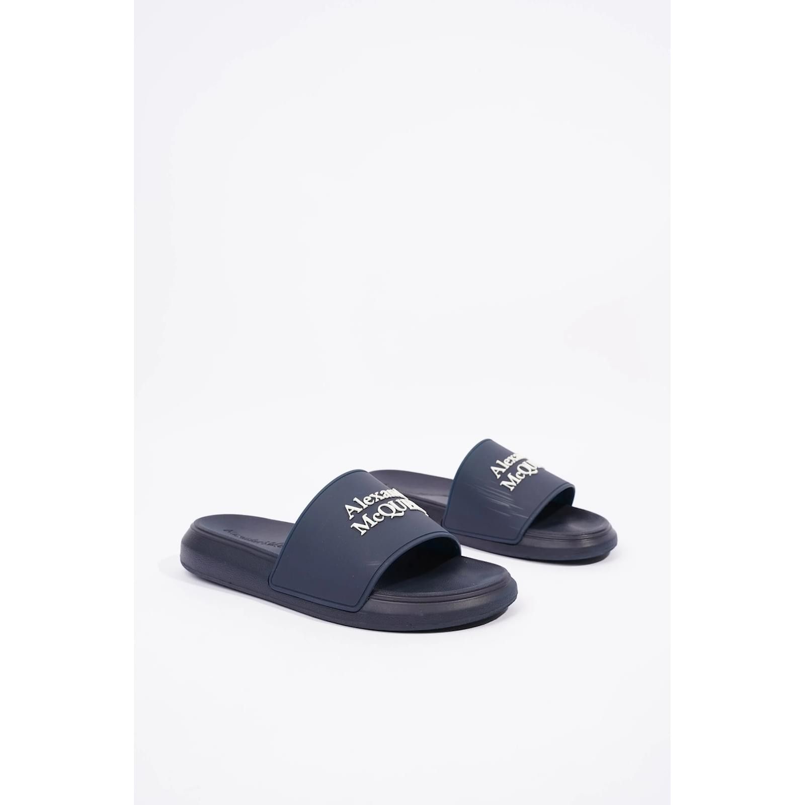 Alexander McQueen o1y1024 Slippers in Midnight Blue Size US 8.5 / EU 41-42 - 2 Thumbnail