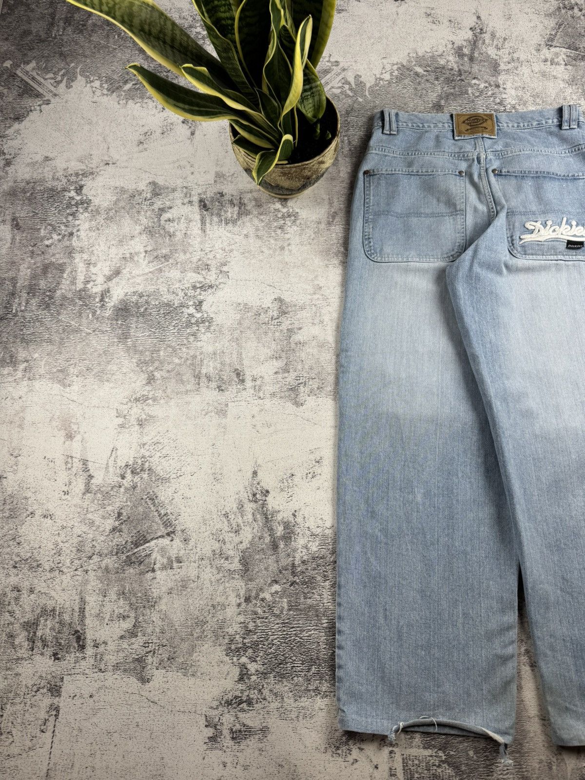Dickies DICKIES BIG DADDY VINTAGE DENIM RAP HIP HOP BAGGY SKATE DISTRESSED JEANS PANTS Size US 32 / EU 48 - 3 Thumbnail