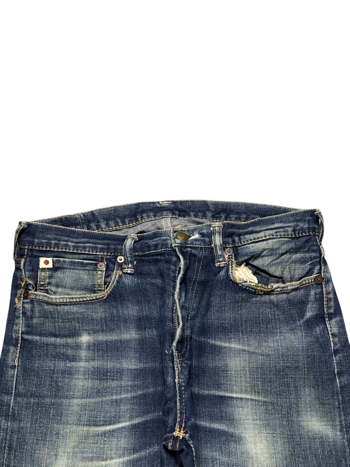 45rpm Vintage Japanese 45 rpm Mud Wash Distressed Jeans Size US 30 / EU 46 - 4 Thumbnail