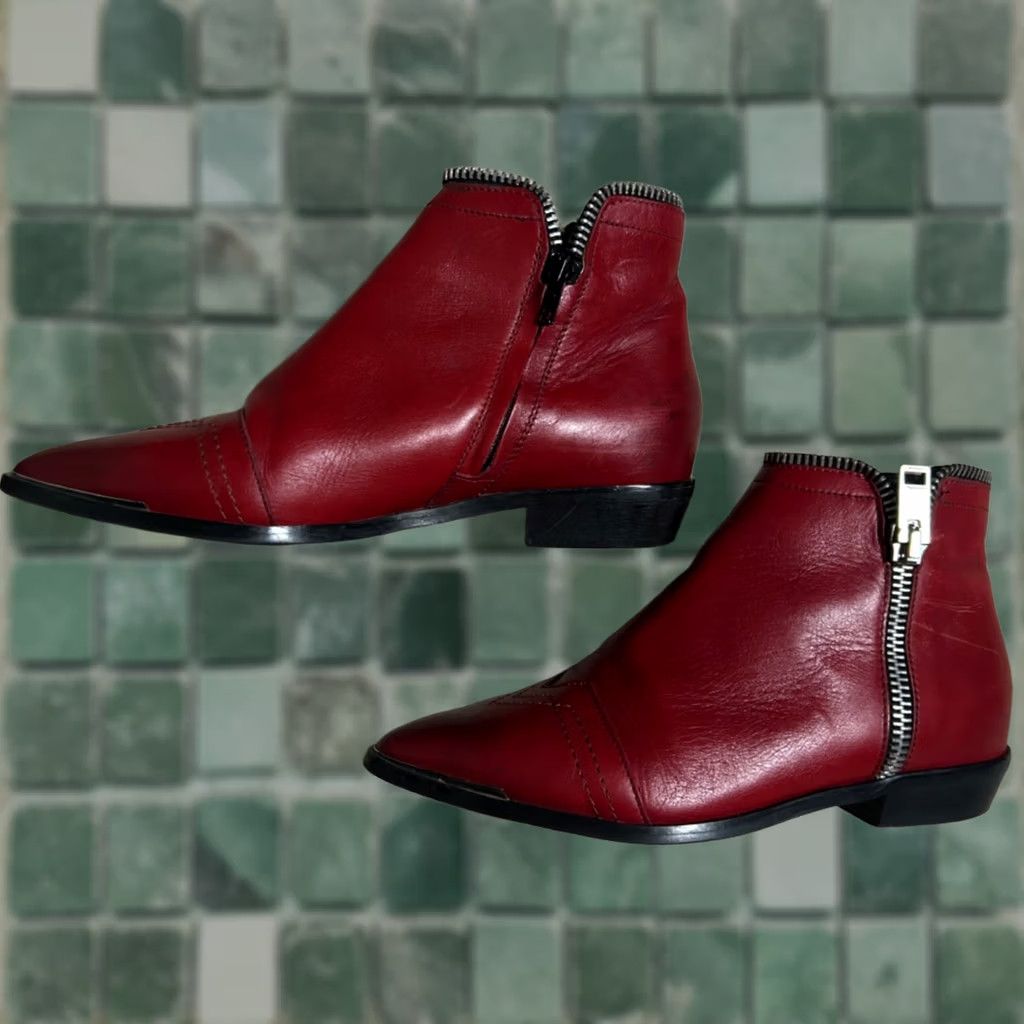 Diesel × Vintage DIESEL leather zip boots exclusive rare | Grailed