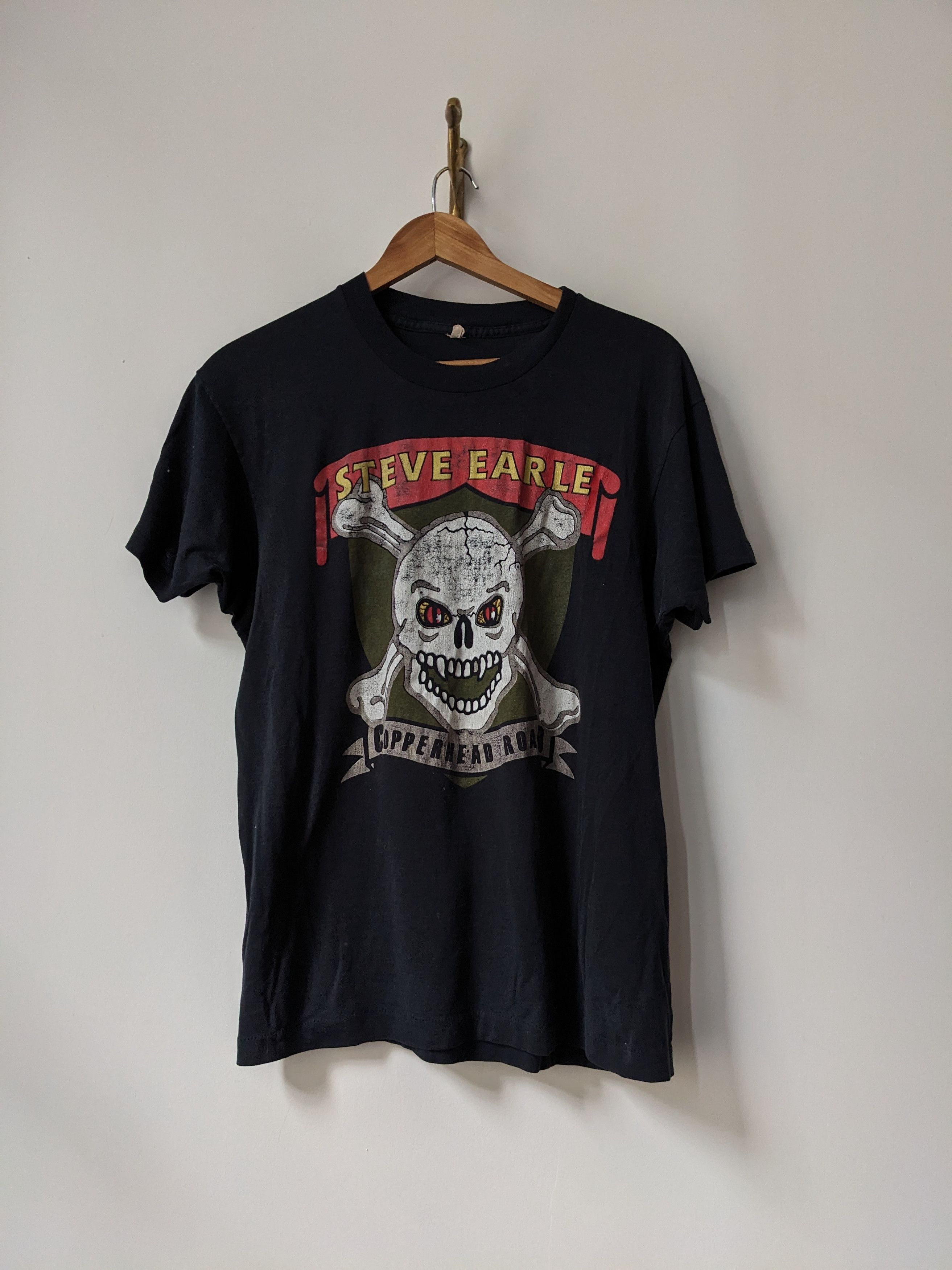 Vintage 80s Vintage Steve Earle T-shirt S The Hard Way Tour Size US S / EU 44-46 / 1 - 1 Thumbnail