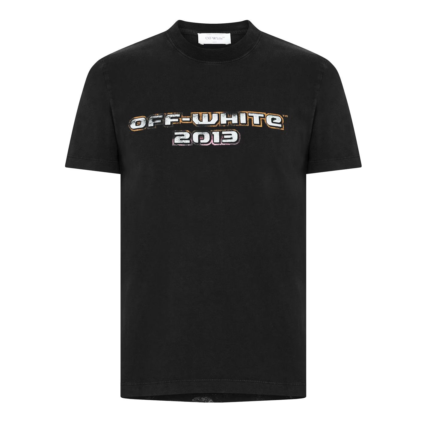 Off-White o1g2r1mq0226 Digit Slim Cotton Short Sleeve T-Shirt Black Size US XXS / EU 40 - 1 Thumbnail
