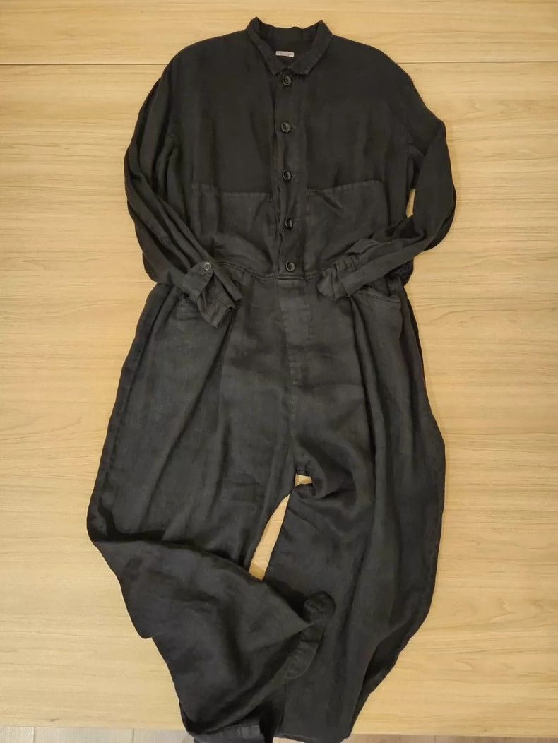 Kapital Vintage Black Linen Jumpsuit for Men and Women Size US 28 / EU 44 - 1 Thumbnail