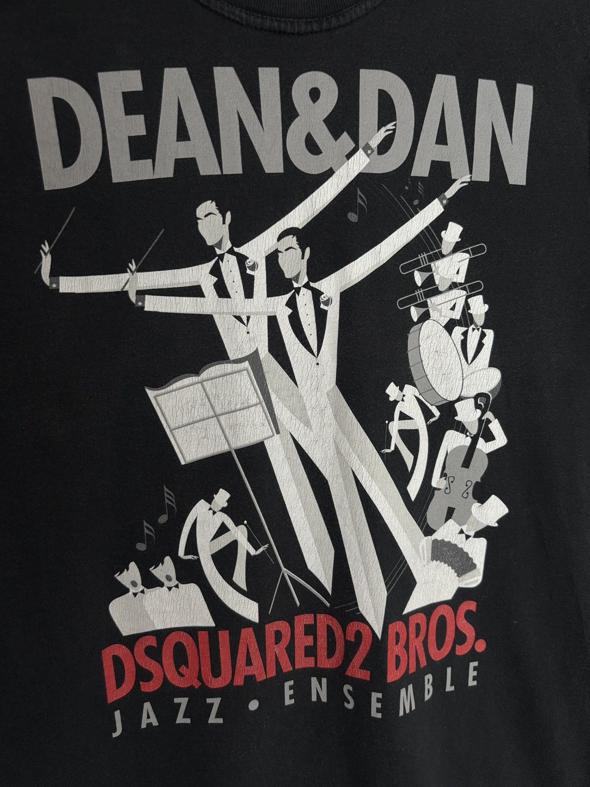 Dsquared2 Dsquared2 Dean & Dan Jazz Vintage Distressed Avant Garde Tee Size US S / EU 44-46 / 1 - 4 Thumbnail