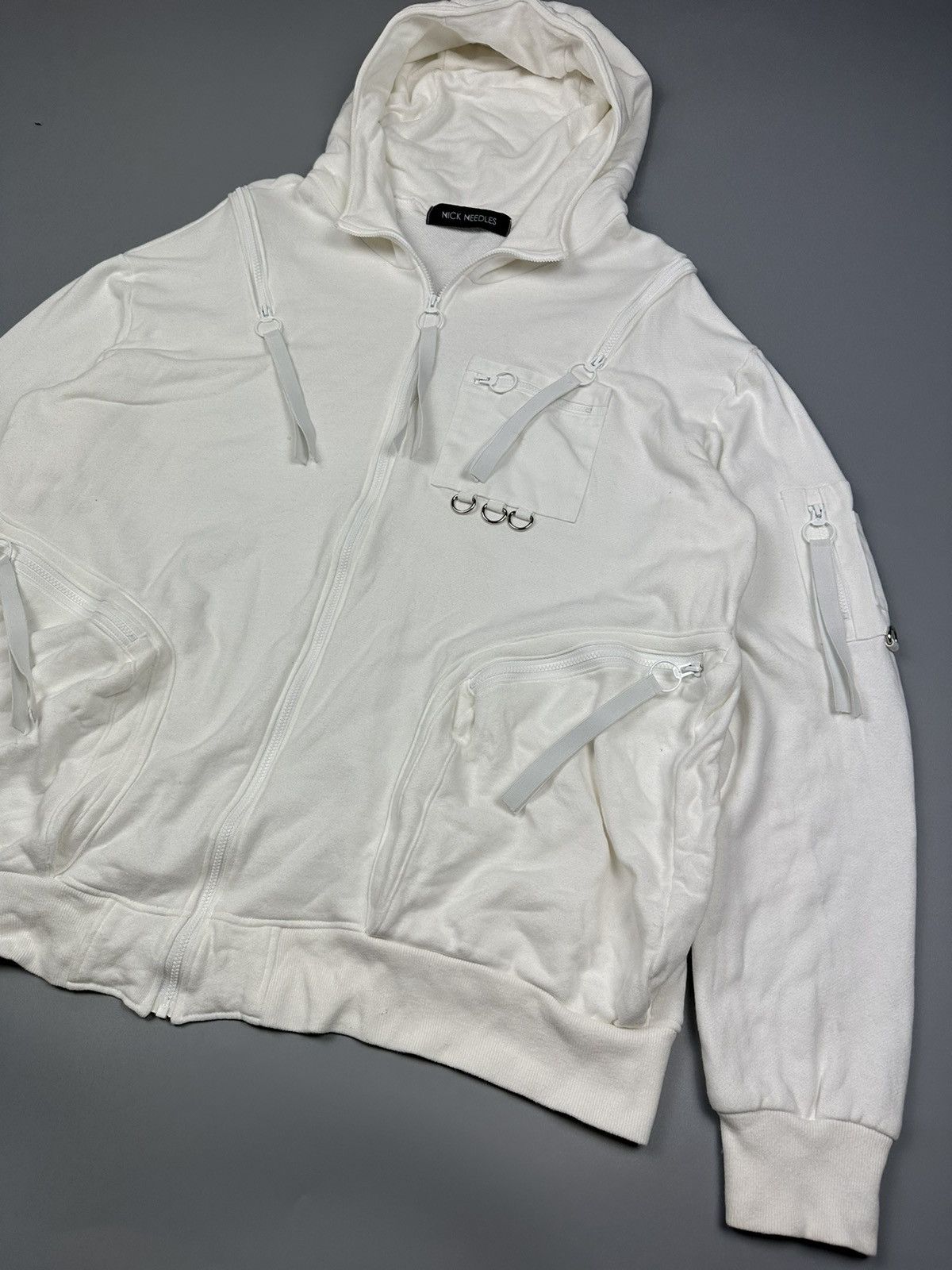14th Addiction × If Six Was Nine Seditionaries Nick Needles Multiple Zips Off White Hoodies Size US XXL / EU 58 / 5 - 3 Thumbnail