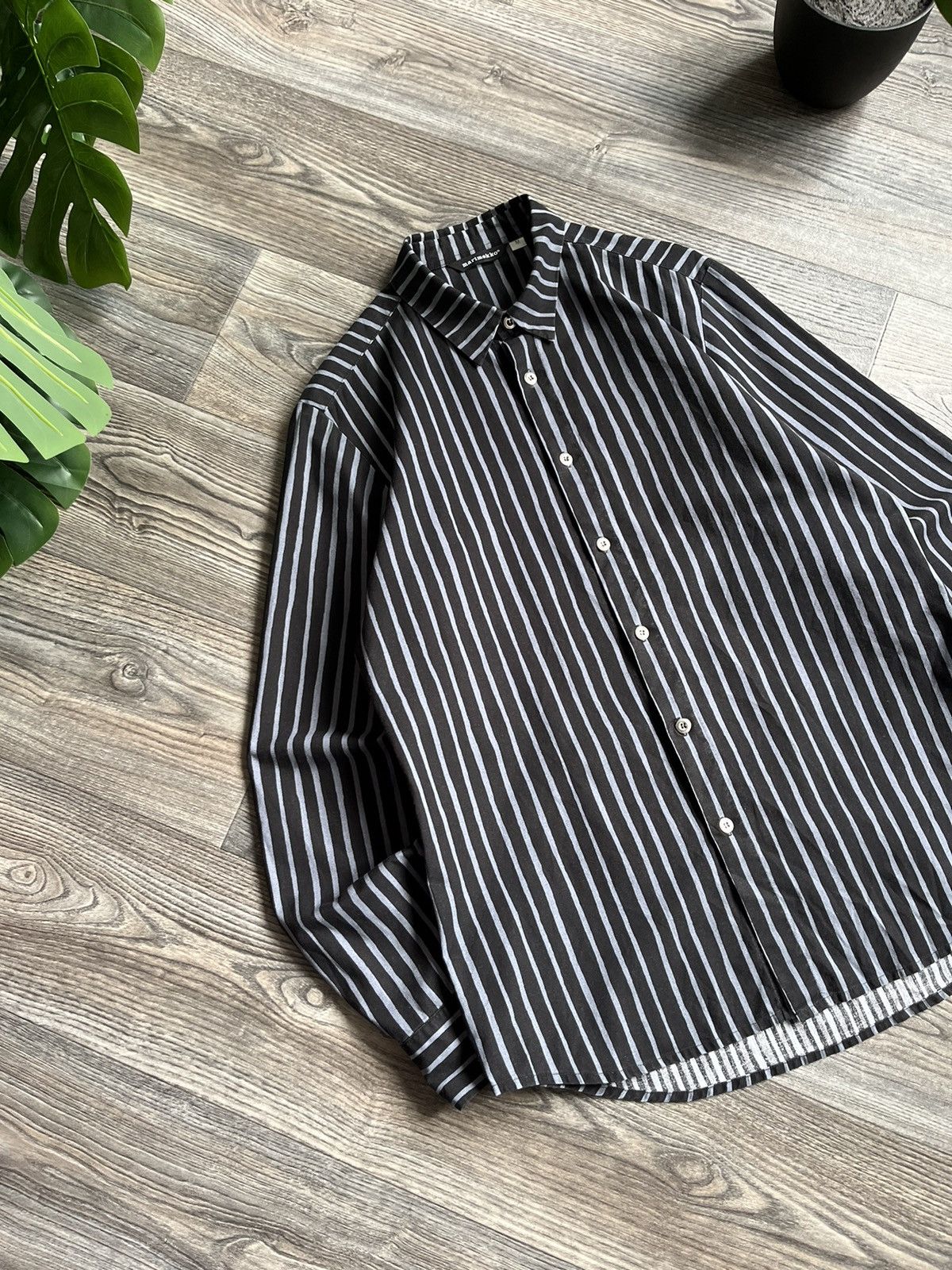 Marimekko × Vintage MARIMEKKO VINTAGE RARE STRIPED JAPANESE GRUNGE CLASSIC SHIRT Size US M / EU 48-50 / 2 - 3 Thumbnail