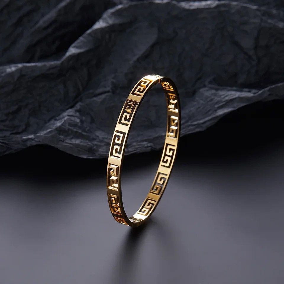 Jewelry Hollow Maze Design Bangles Bracelet Size ONE SIZE - 3 Thumbnail