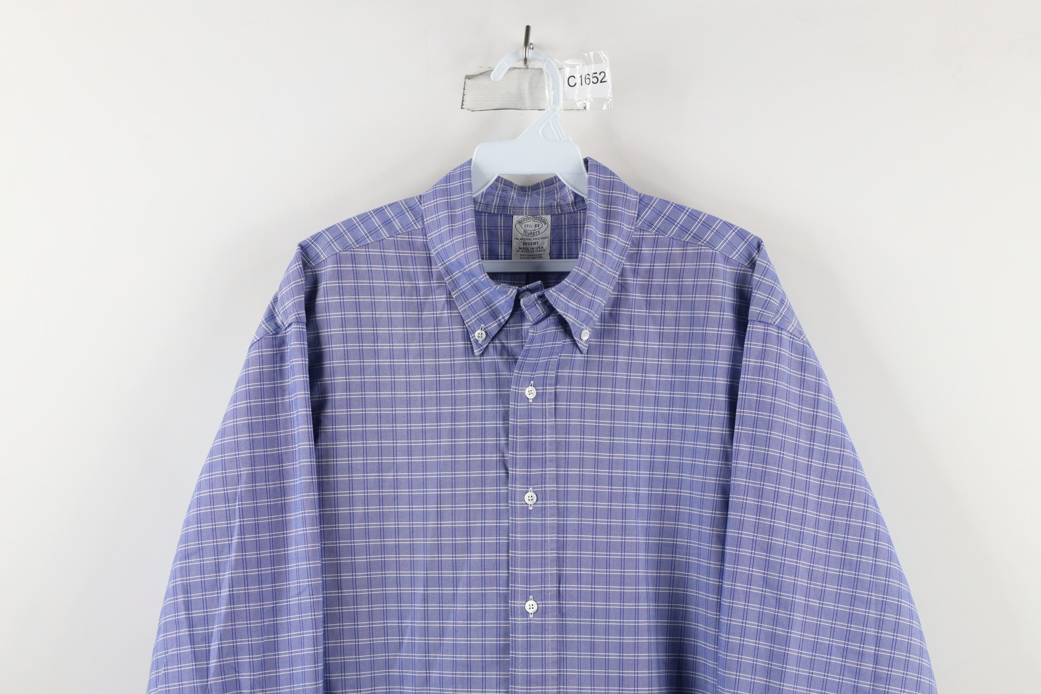 Brooks Brothers × Vintage Vintage 90s Brooks Brothers Regent Down Shirt Plaid USA Size US L / EU 52-54 / 3 - 2 Thumbnail