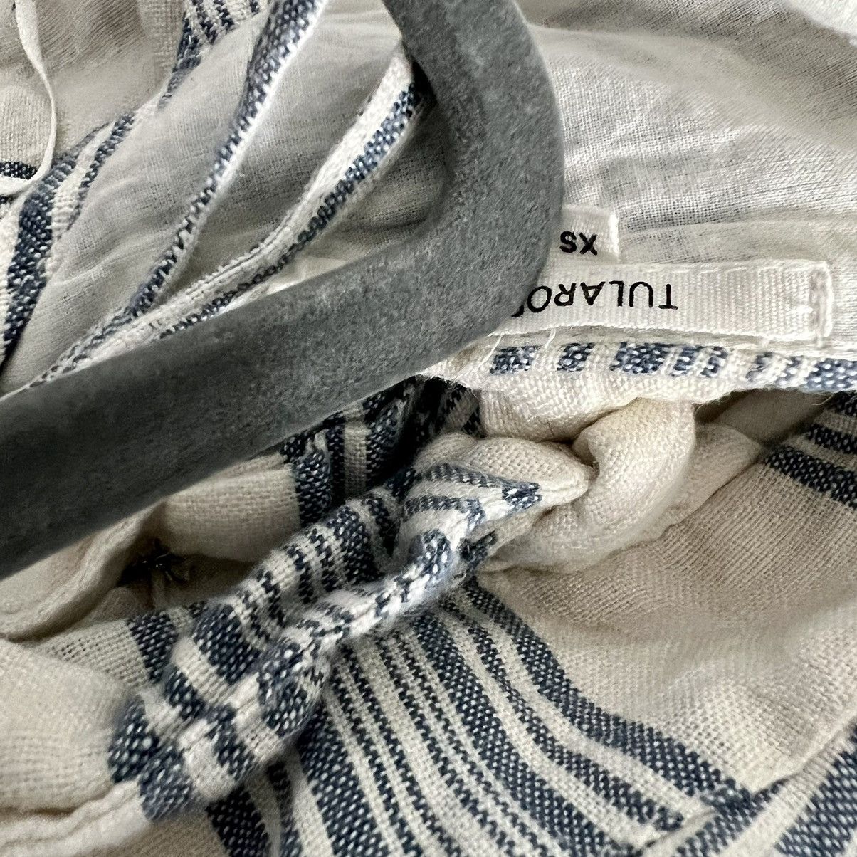 Designer Tularosa Amelia Striped Linen Chambray Romper Revolve Boho Size XS / US 0-2 / IT 36-38 - 4 Thumbnail