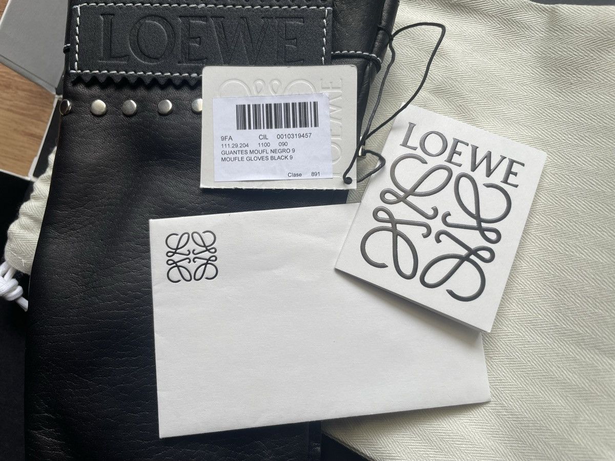 Loewe Loewe Leather Moufle Gloves Size ONE SIZE - 6 Thumbnail