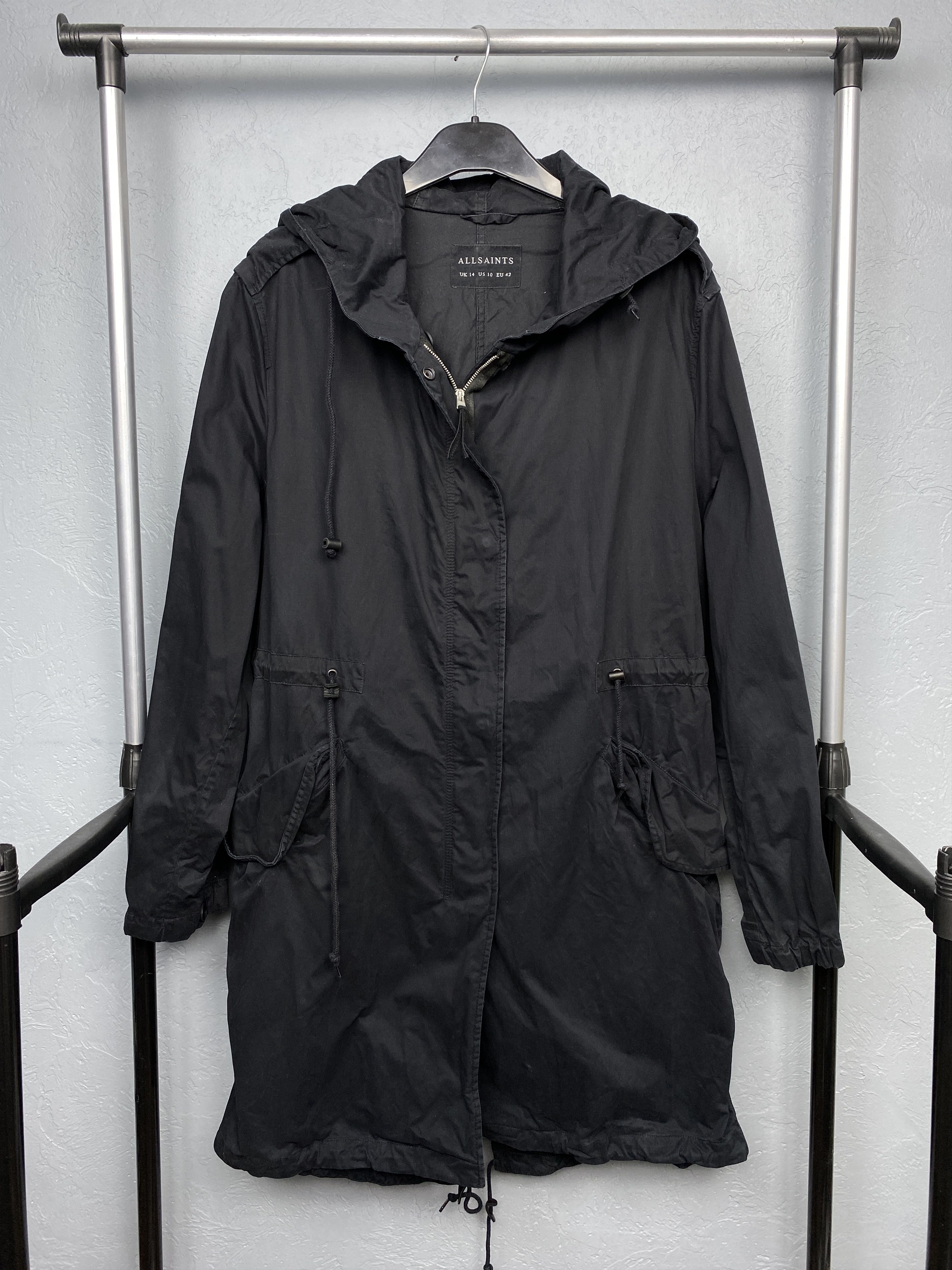 Allsaints Allsaints Womens Caden Trench Coat Jacket Size L / US 10 / IT 46 - 1 Thumbnail