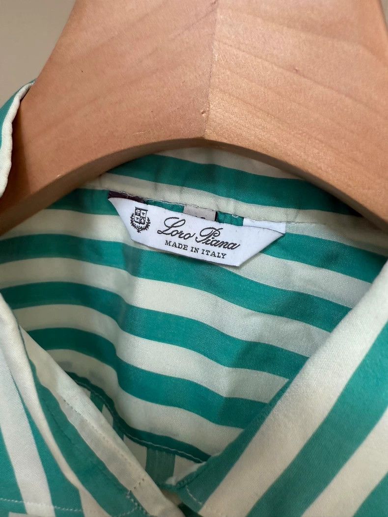 Loro Piana LORO PIANA Silk striped shirt top Size M / US 6-8 / IT 42-44 - 5 Thumbnail