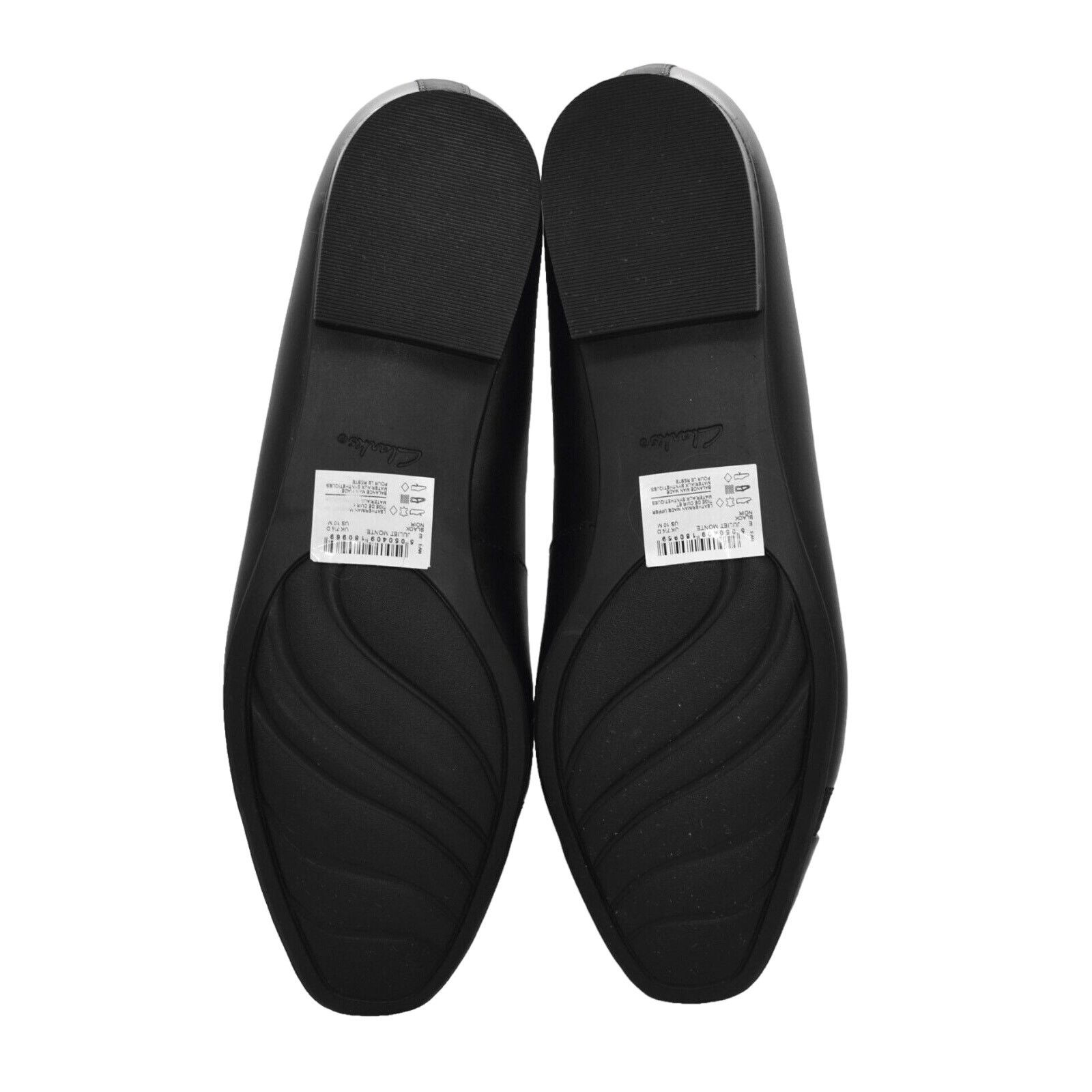 Clarks NEW CLARKS Juliet Monte Black Leather Patent Pump Shoes 10M Size US 10 / IT 40 - 5 Thumbnail