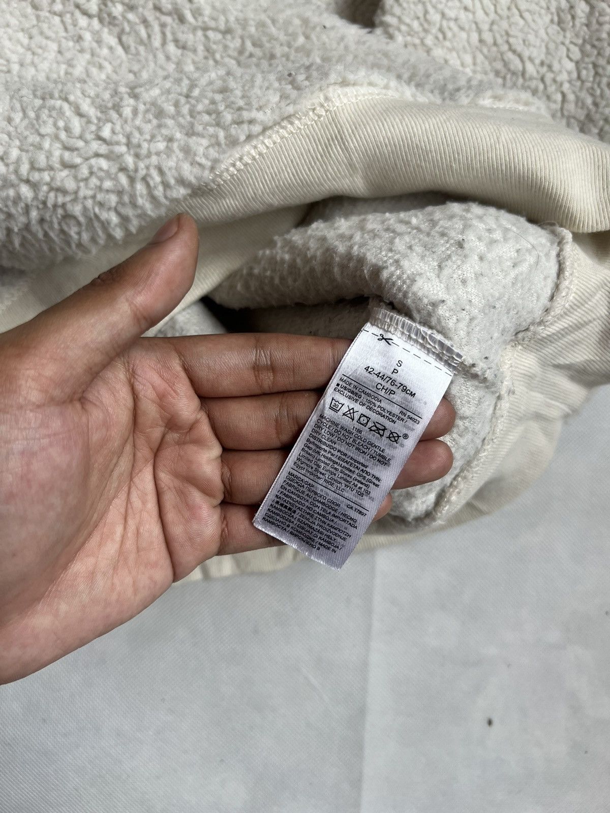 Gap Gap Fleece Sherpa Lining White Pullover Hoodie Size US S / EU 44-46 / 1 - 3 Thumbnail