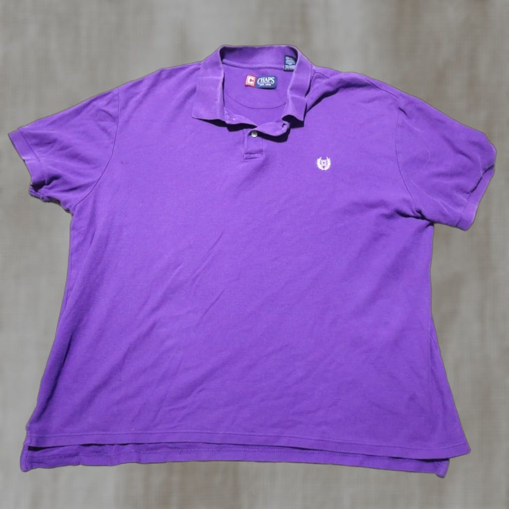 Chaps Chaps Polo Shirt Men XL Solid Purple Outdoor Golf Casual Shirt Size US XL / EU 56 / 4 - 1 Thumbnail