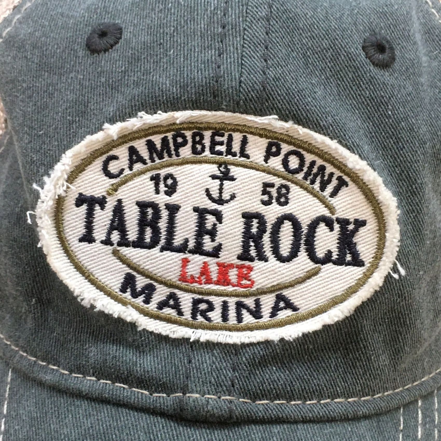Vintage Campbell Point Table Rock Marina Trucker Hat Mens Green OS Embroidered Logo Size ONE SIZE - 3 Thumbnail