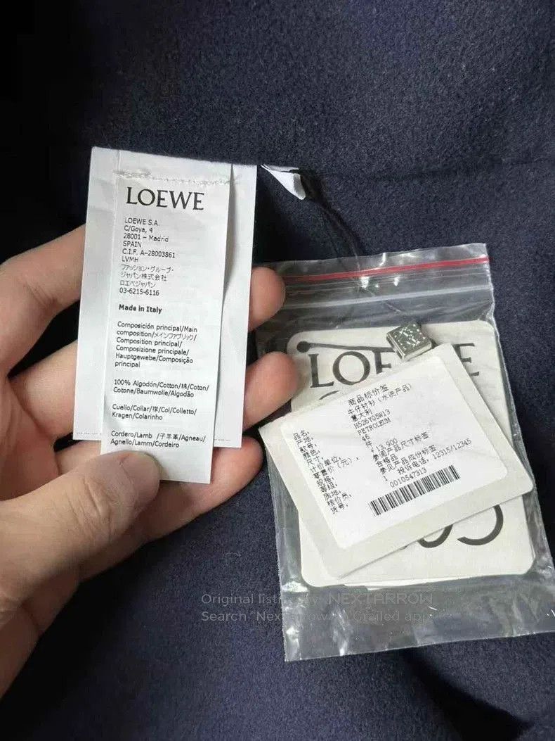 Loewe Loewe fur collar leather label denim jacket. Size US XXL / EU 58 / 5 - 4 Thumbnail