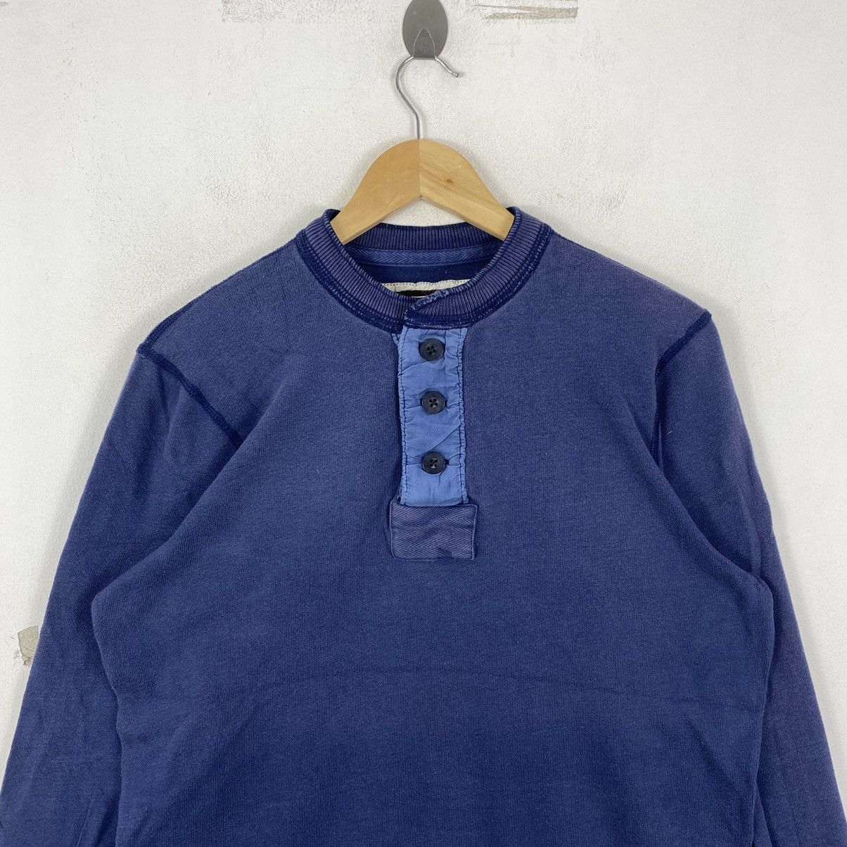 Ruehl No. 925 Ruehl No. 925 Navy Blue Henley Long Sleeve Shirt Medium Y2K Size US M / EU 48-50 / 2 - 3 Thumbnail