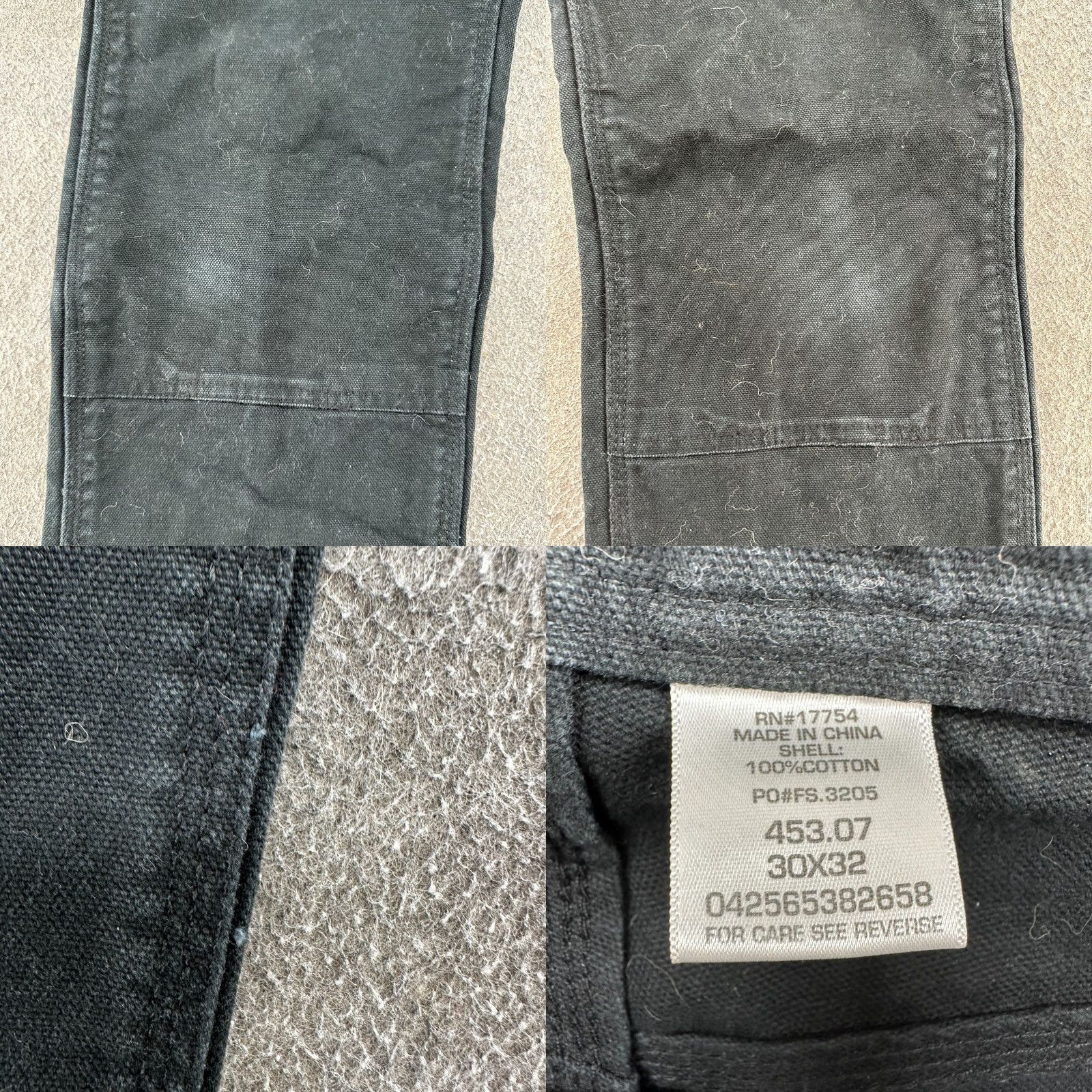 Vintage Key Pants Mens 30x32 Black Carpenter Workwear Duck Canvas Double Knee Cotton Pants Size US 30 / EU 46 - 8 Thumbnail
