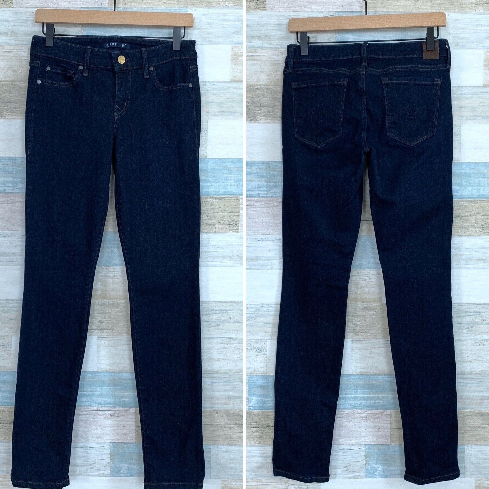 Anthropologie Anthropologie Level 99 Skinny Cigarette Jeans Dark Wash 27 Size 27" / US 4 / IT 40 - 1 Thumbnail