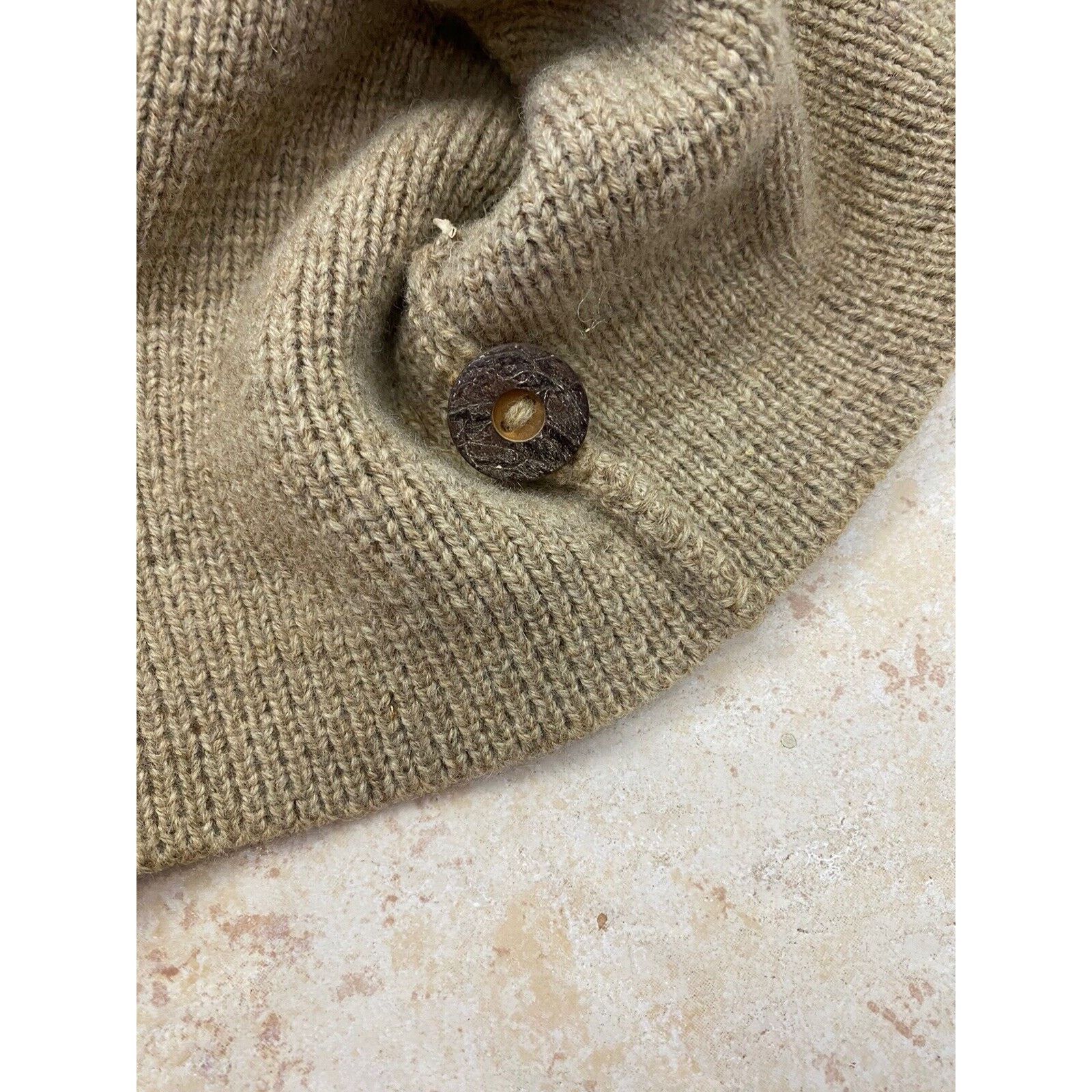 Brooks Brothers VTG Brooks Brothers Cardigan Sweater Wool Tan Brown Chunky Size L / US 10 / IT 46 - 14 Thumbnail
