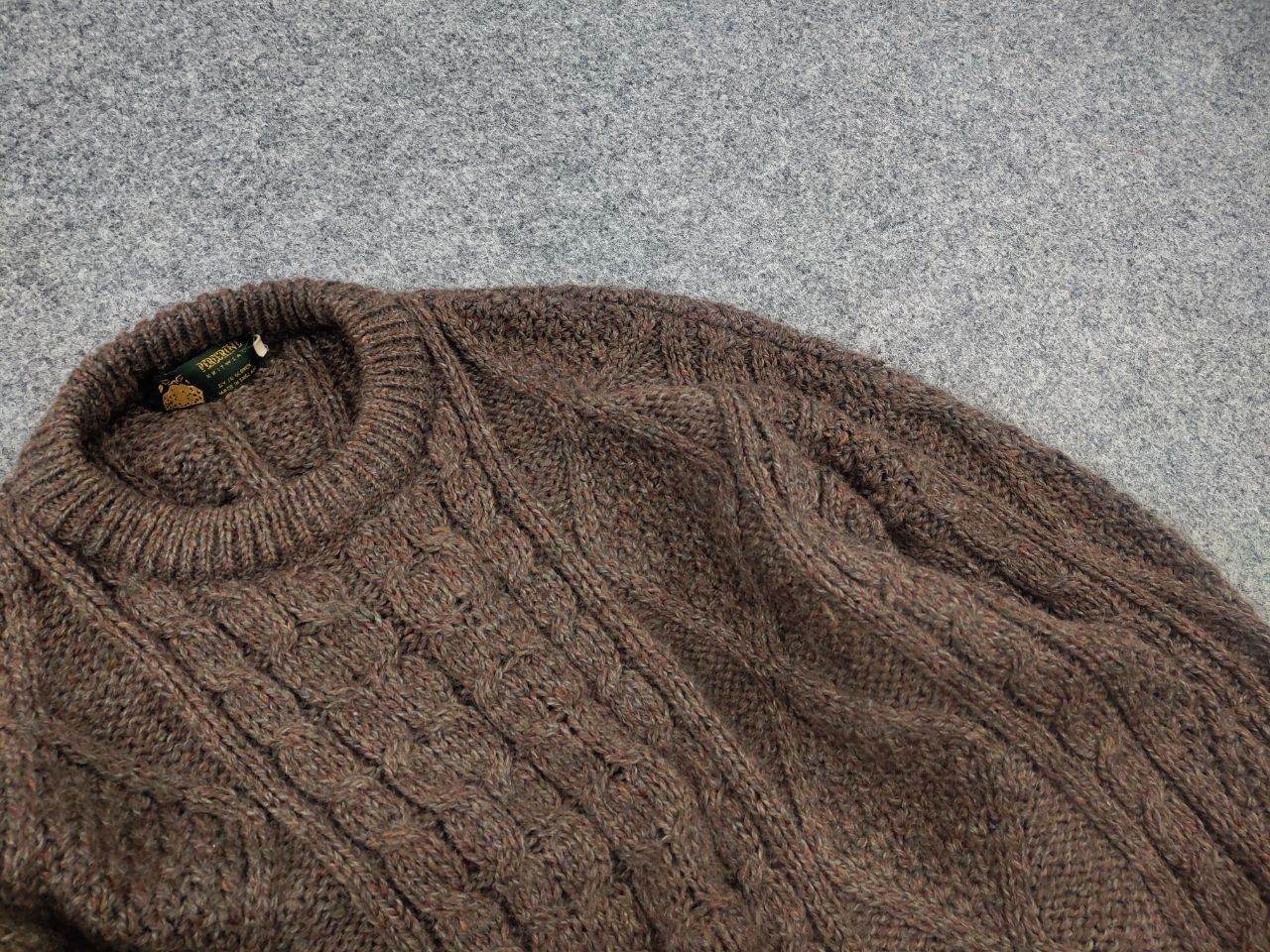 Vintage 80's Peregrine cable fisherman Sweater Wool England