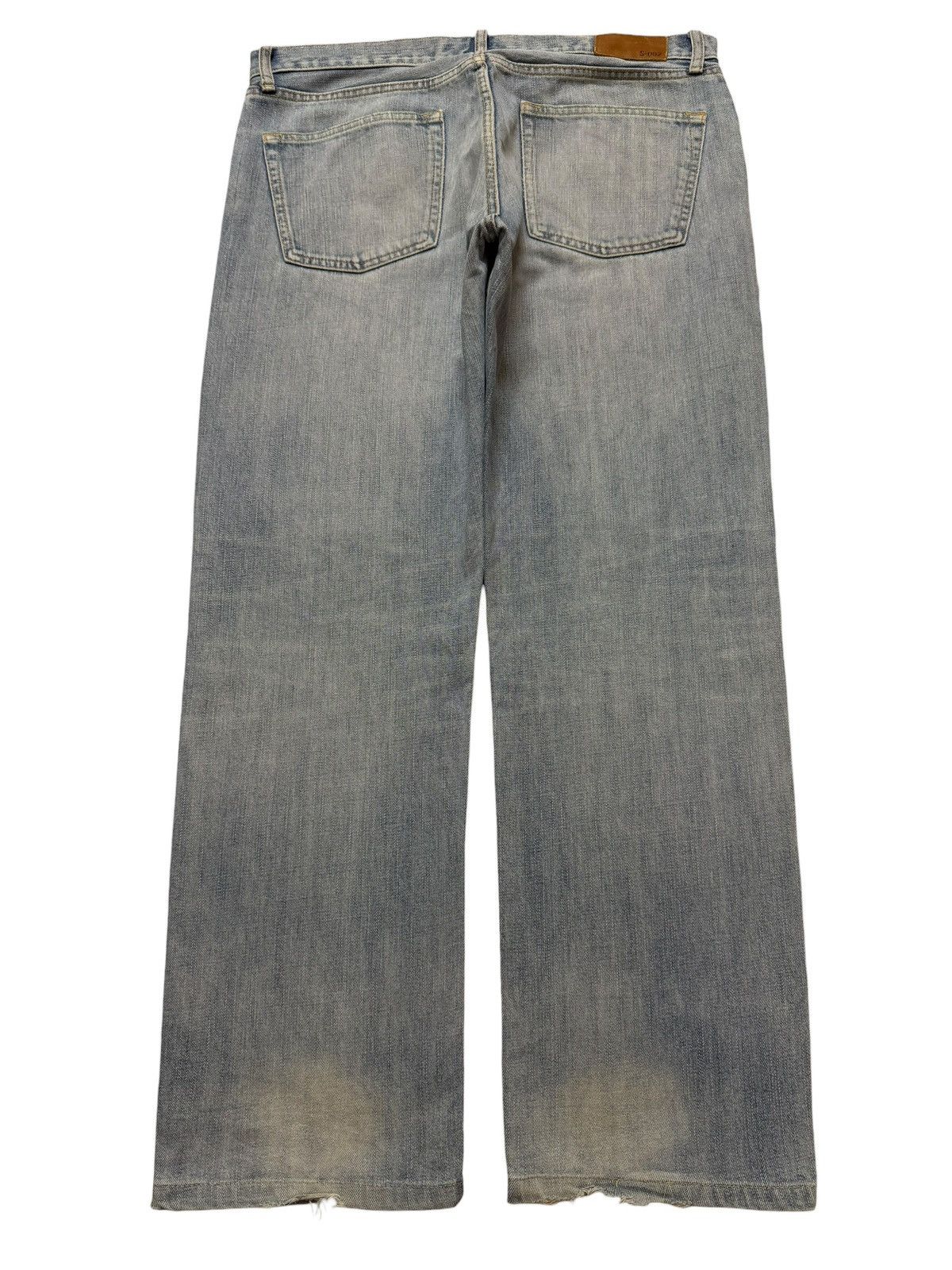 Uniqlo Vintage Y2K Japanese Uniqlo Blue Faded Distressed Wide Leg Size US 35 - 2 Thumbnail