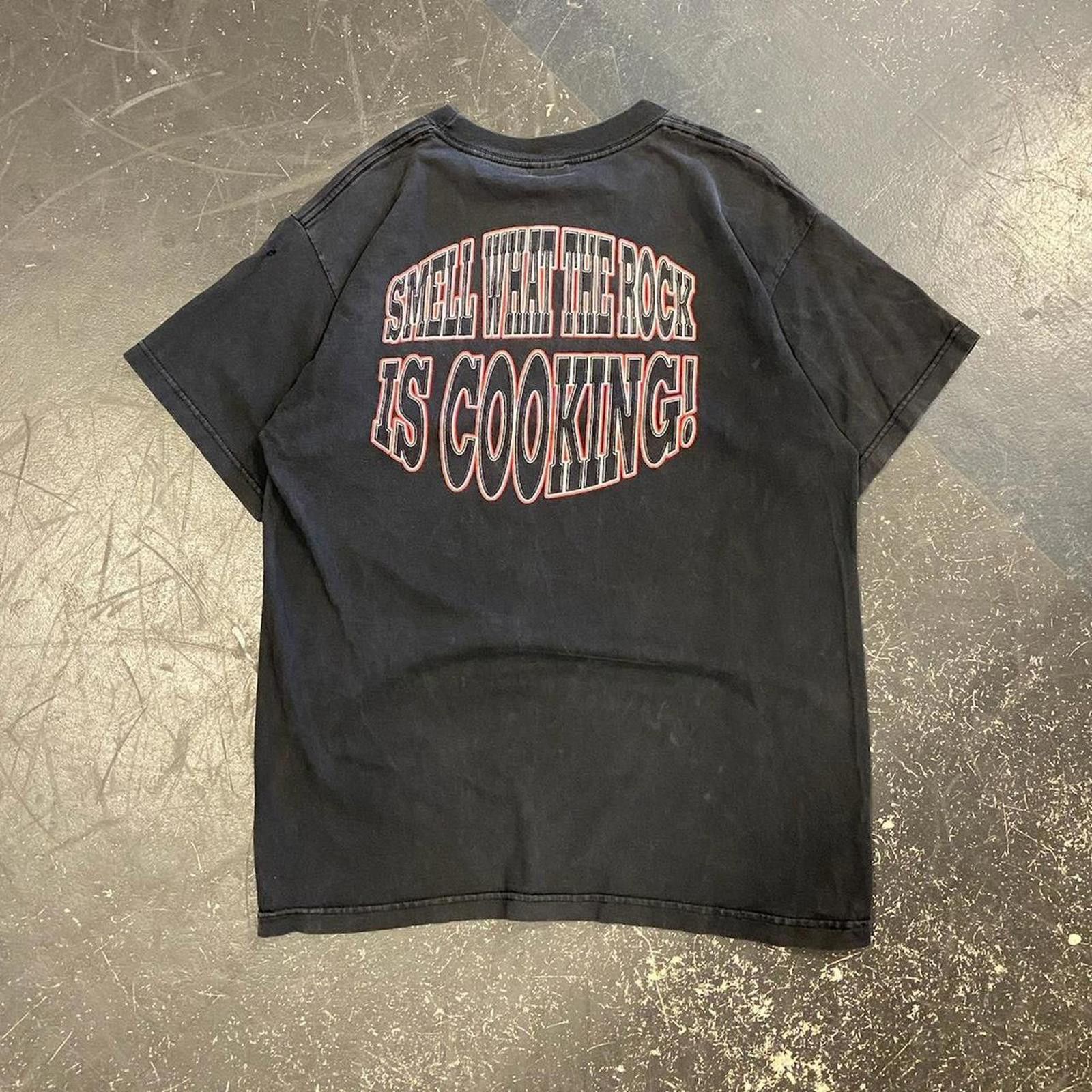 WWE 1999 WWF Smell what the Rock is Cooking Tee Size US L / EU 52-54 / 3 - 7 Thumbnail