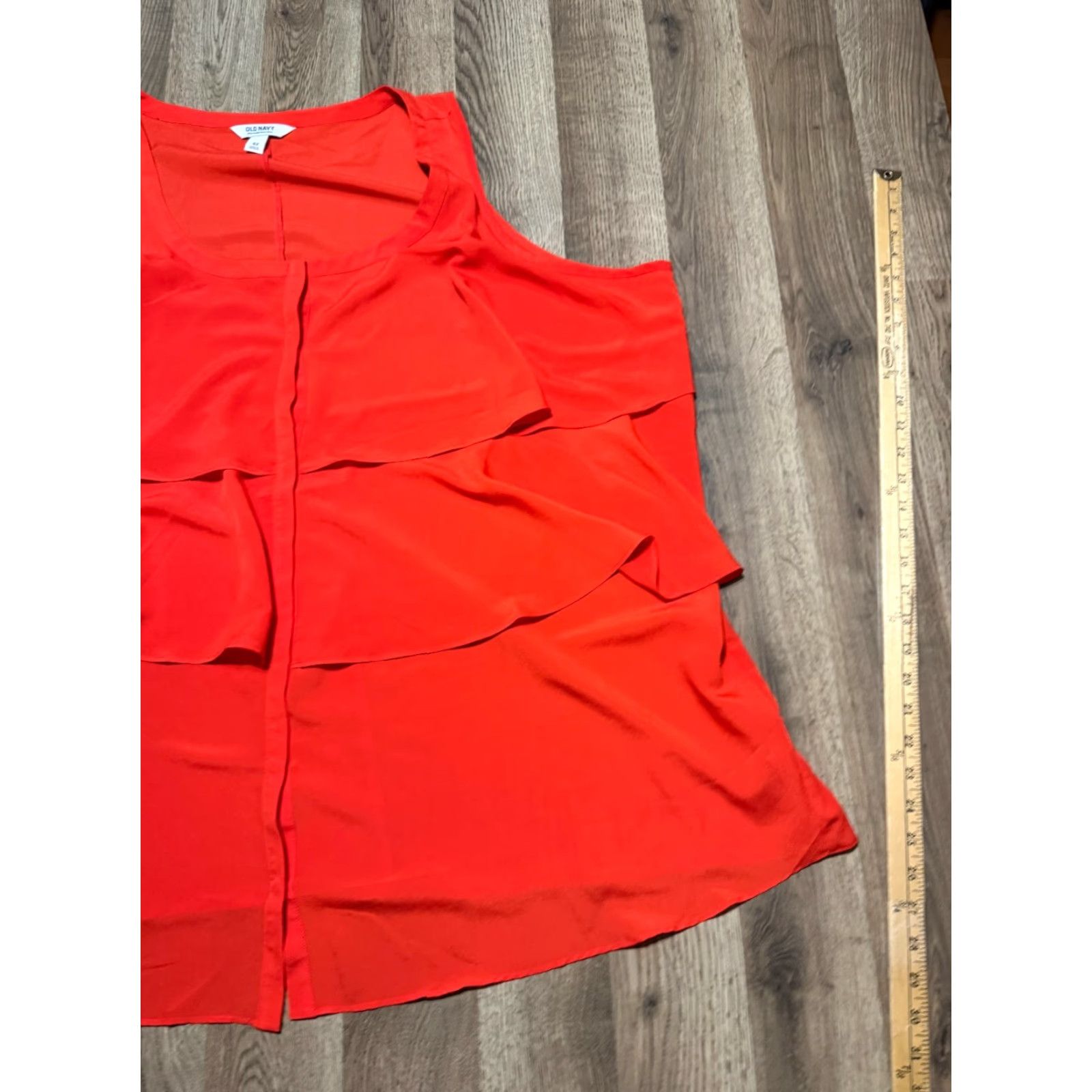 Old Navy Old Navy Tank Top Women's Plus Size 4X Orange Ruffle Tiered Tank Women Plus 4X Orange Ruffle Tiered Size XXL / US 16-18 / IT 52-54 - 4 Thumbnail